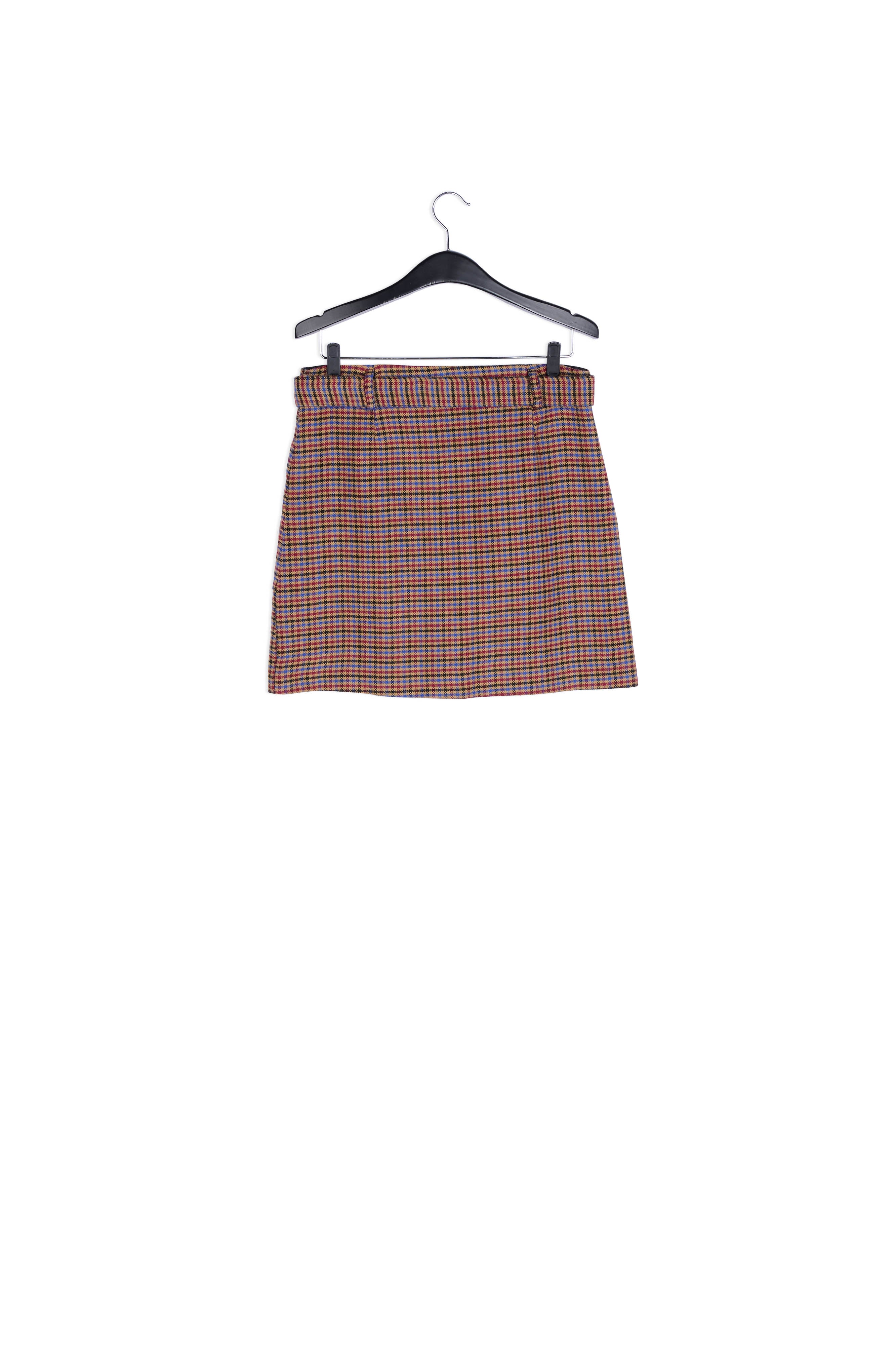 Lichtbruine minirok met ruitjes RE—SSENTIEL | Essentiel second hand