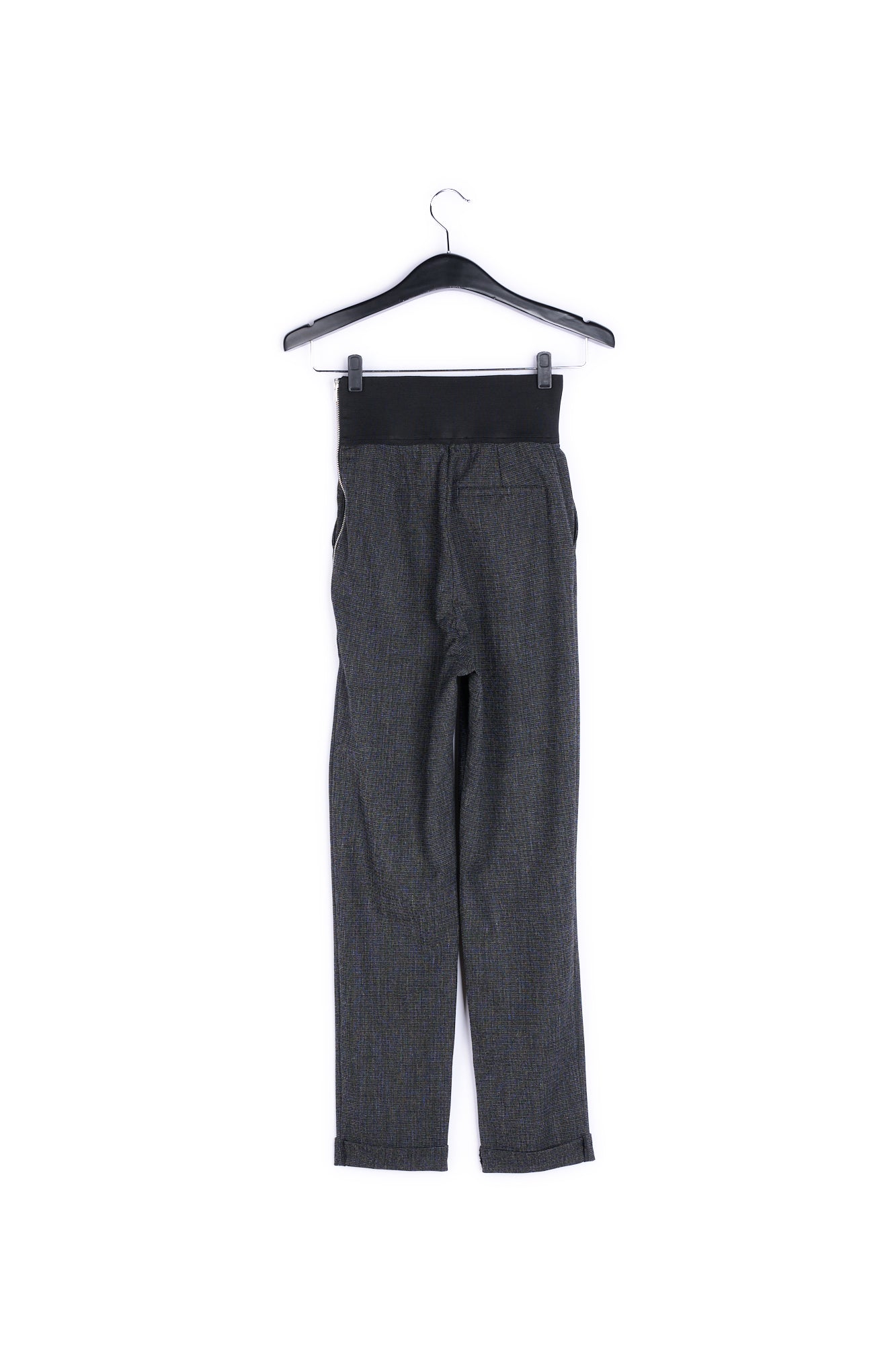 High-waisted black and white tapered pants RE—SSENTIEL | Essentiel second hand