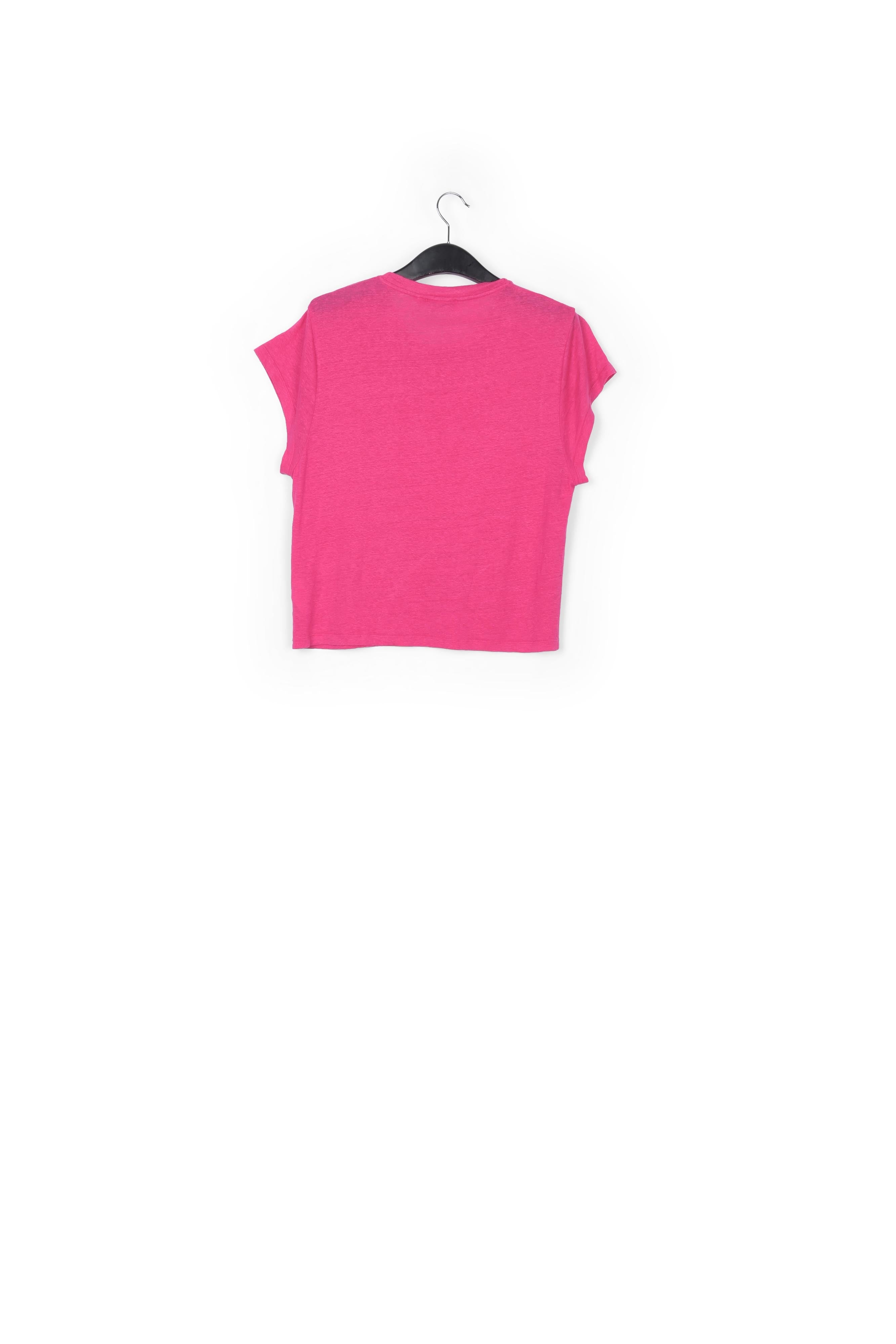 Fuchsia linen T-shirt RE—SSENTIEL | Essentiel second hand