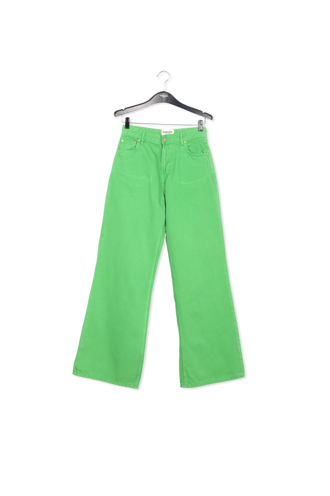 Green denim straight-leg jeans RE—SSENTIEL | Essentiel second hand