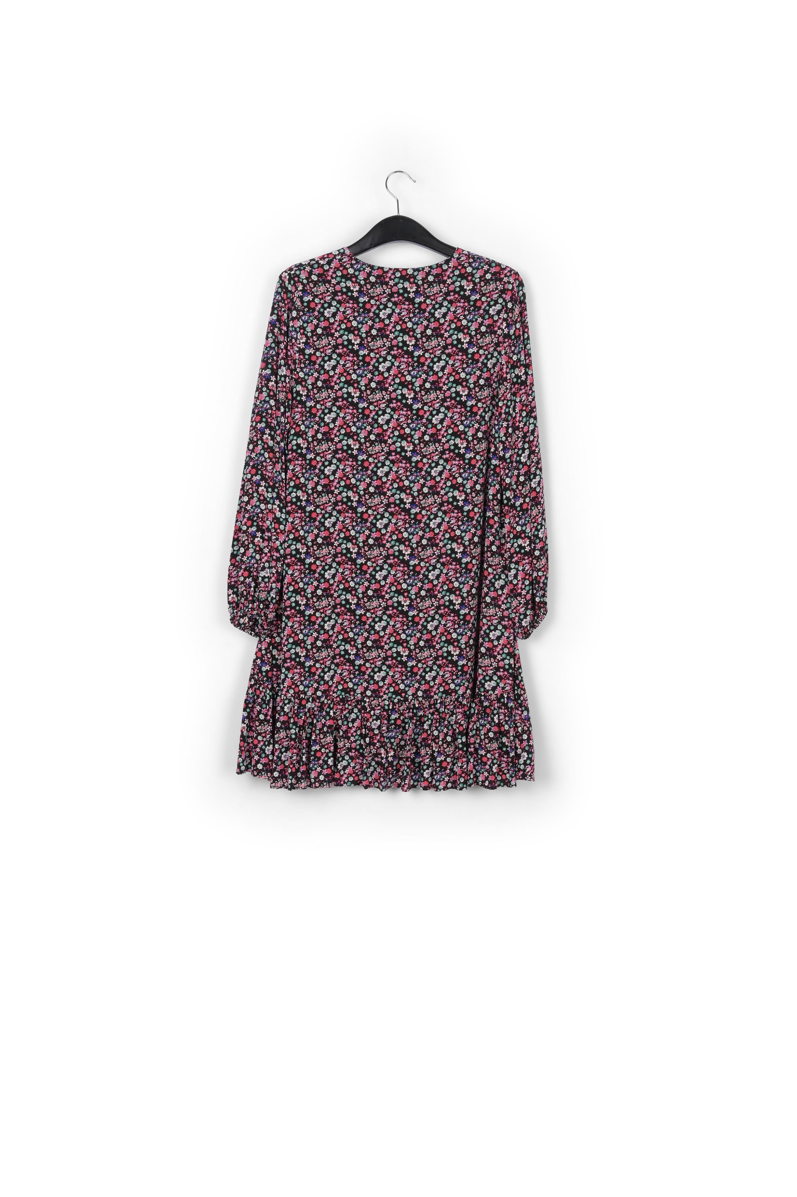 Mini robe noire à imprimé floral RE—SSENTIEL | Essentiel second hand
