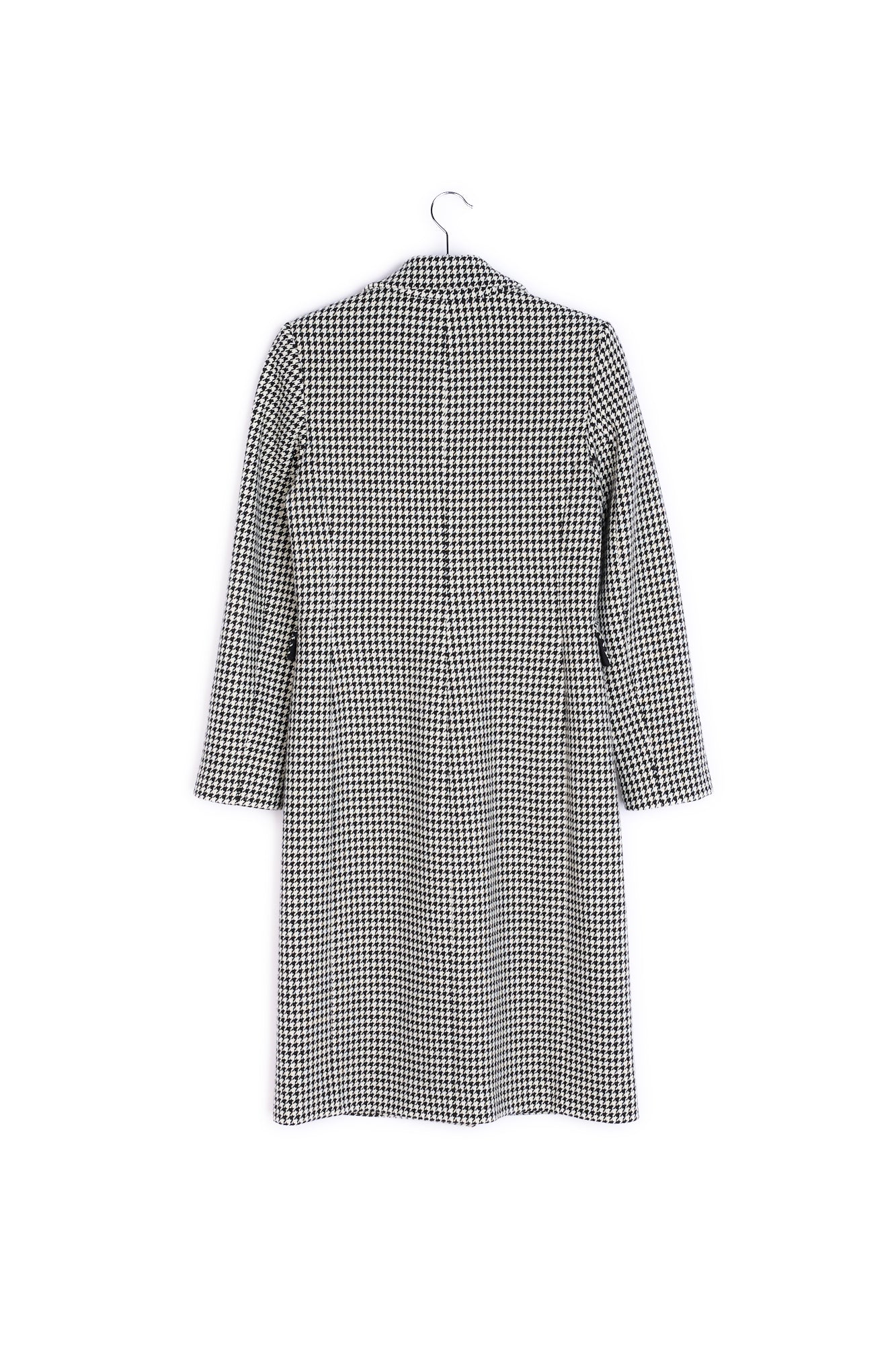 Manteau ajusté à double boutonnage motif pied de poule RE—SSENTIEL | Essentiel second hand