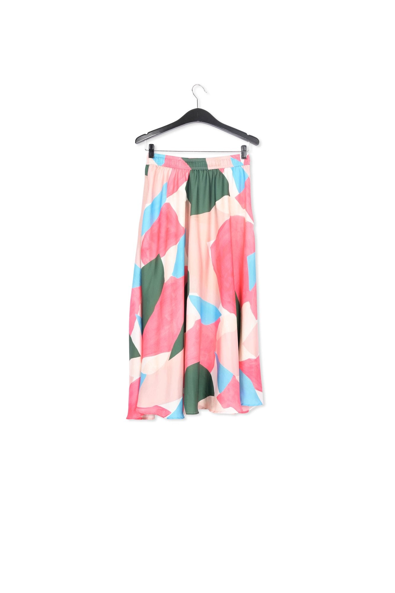 Off-white floral-print frilled mini skirt RE—SSENTIEL | Essentiel second hand