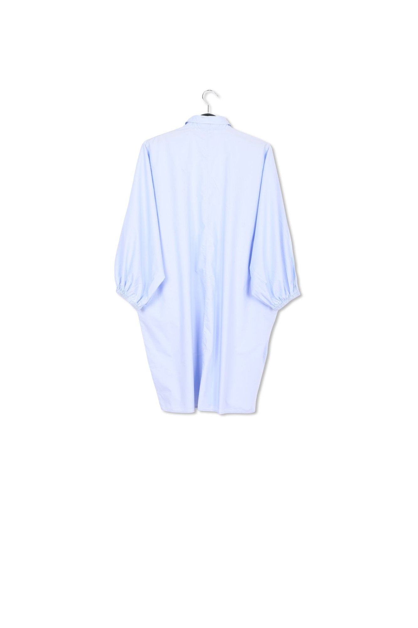 Light blue cotton mini shirt dress with embroidery RE—SSENTIEL | Essentiel second hand