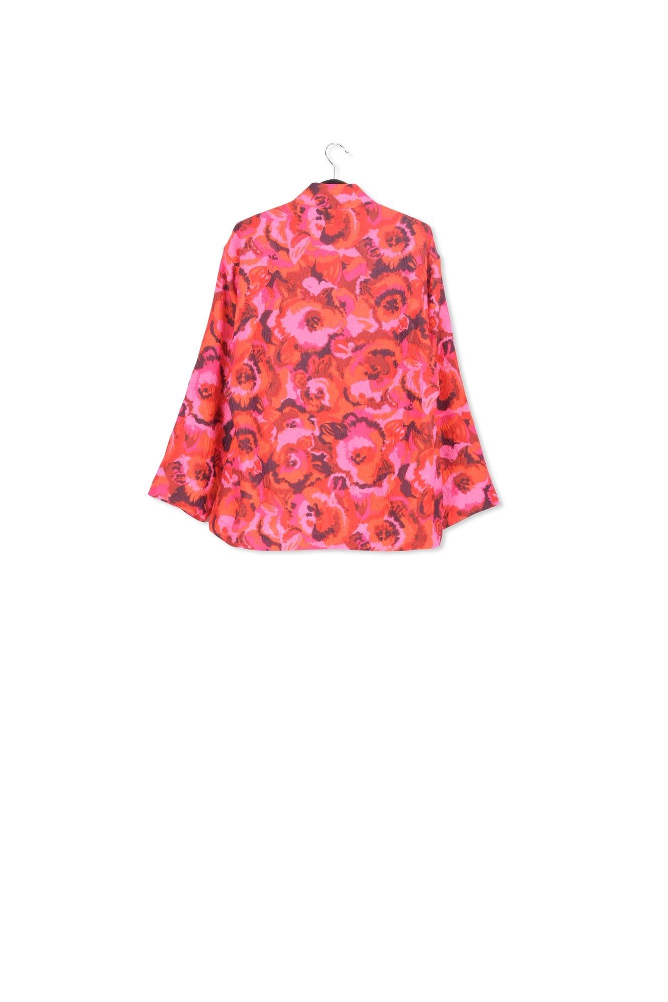 Pink, red and purple floral-jacquard jacket RE—SSENTIEL | Essentiel second hand