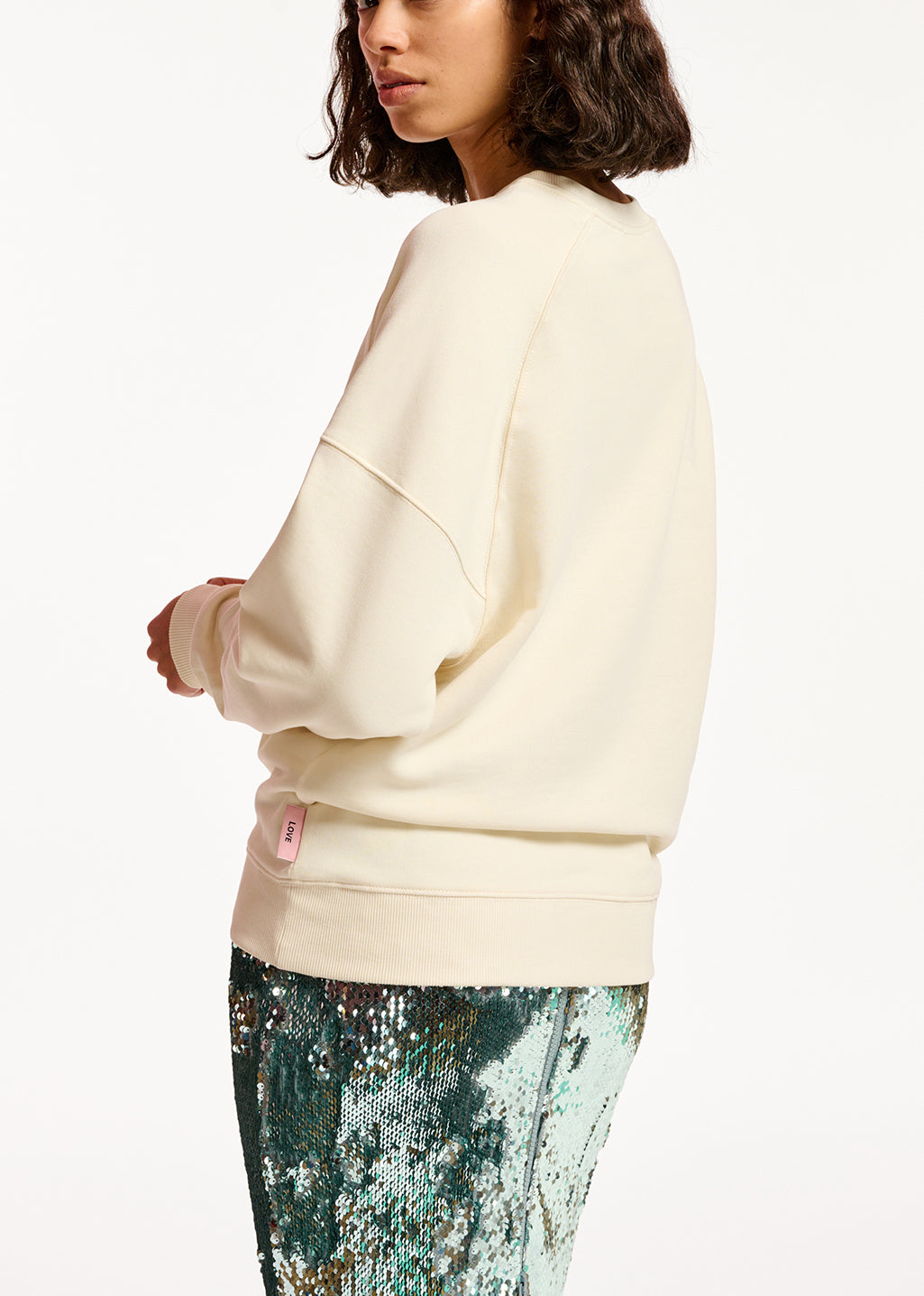 Sweatshirt écru en jersey de coton bio RE—SSENTIEL | Essentiel second hand