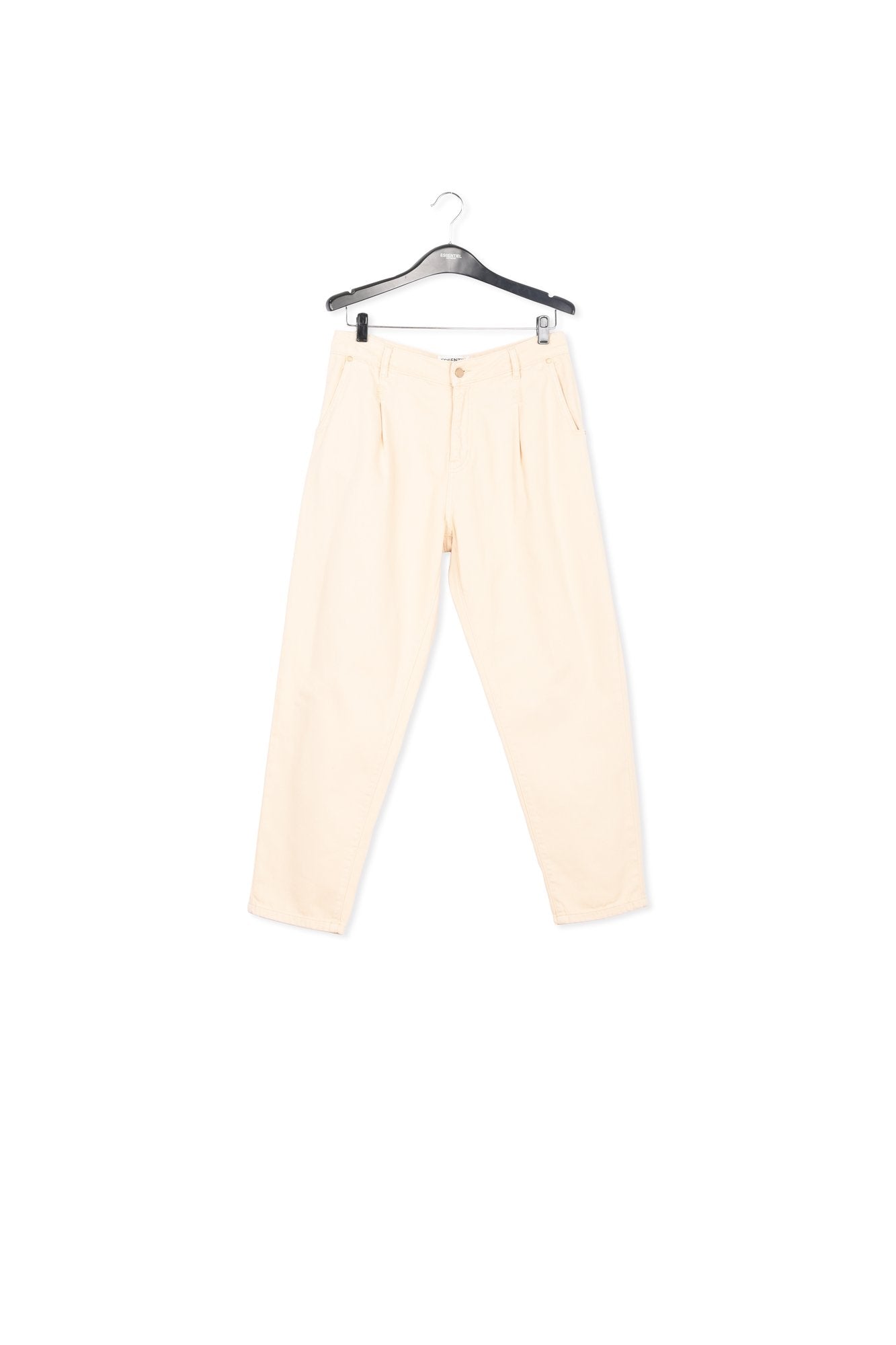 Ecru denim tapered high-rise jeans RE—SSENTIEL | Essentiel second hand