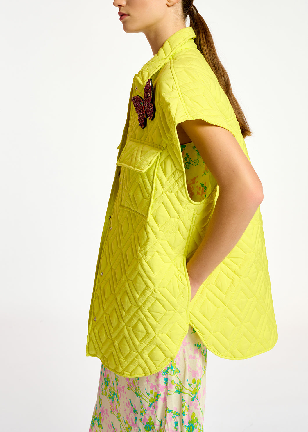 Yellow quilted vest RE—SSENTIEL | Essentiel second hand