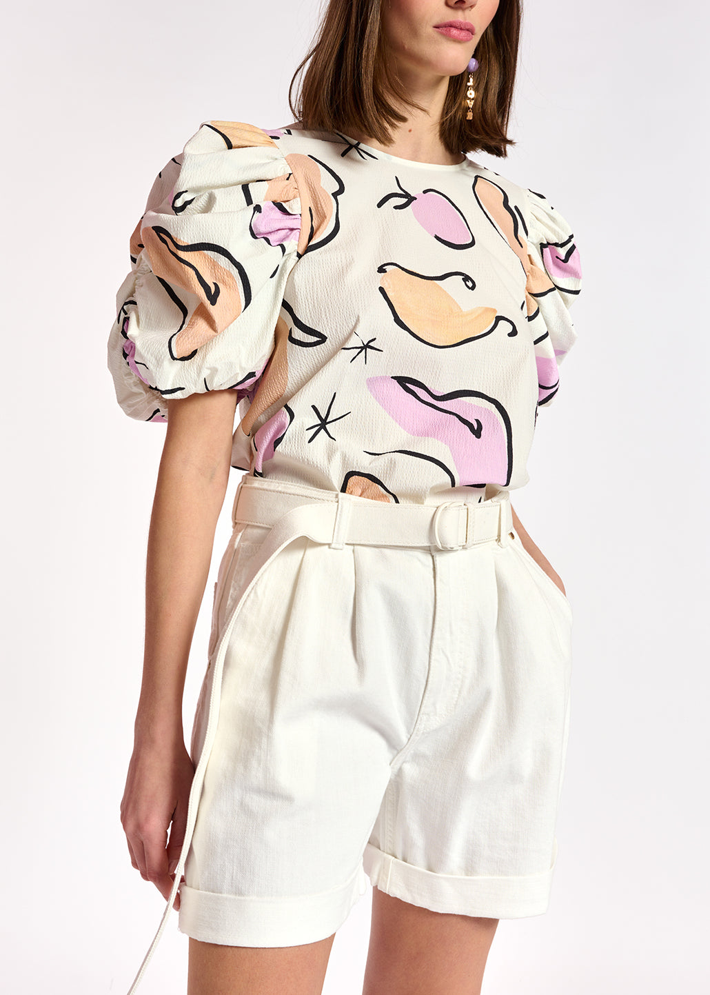 Witte boyfriend jeansshort RE—SSENTIEL | Essentiel second hand