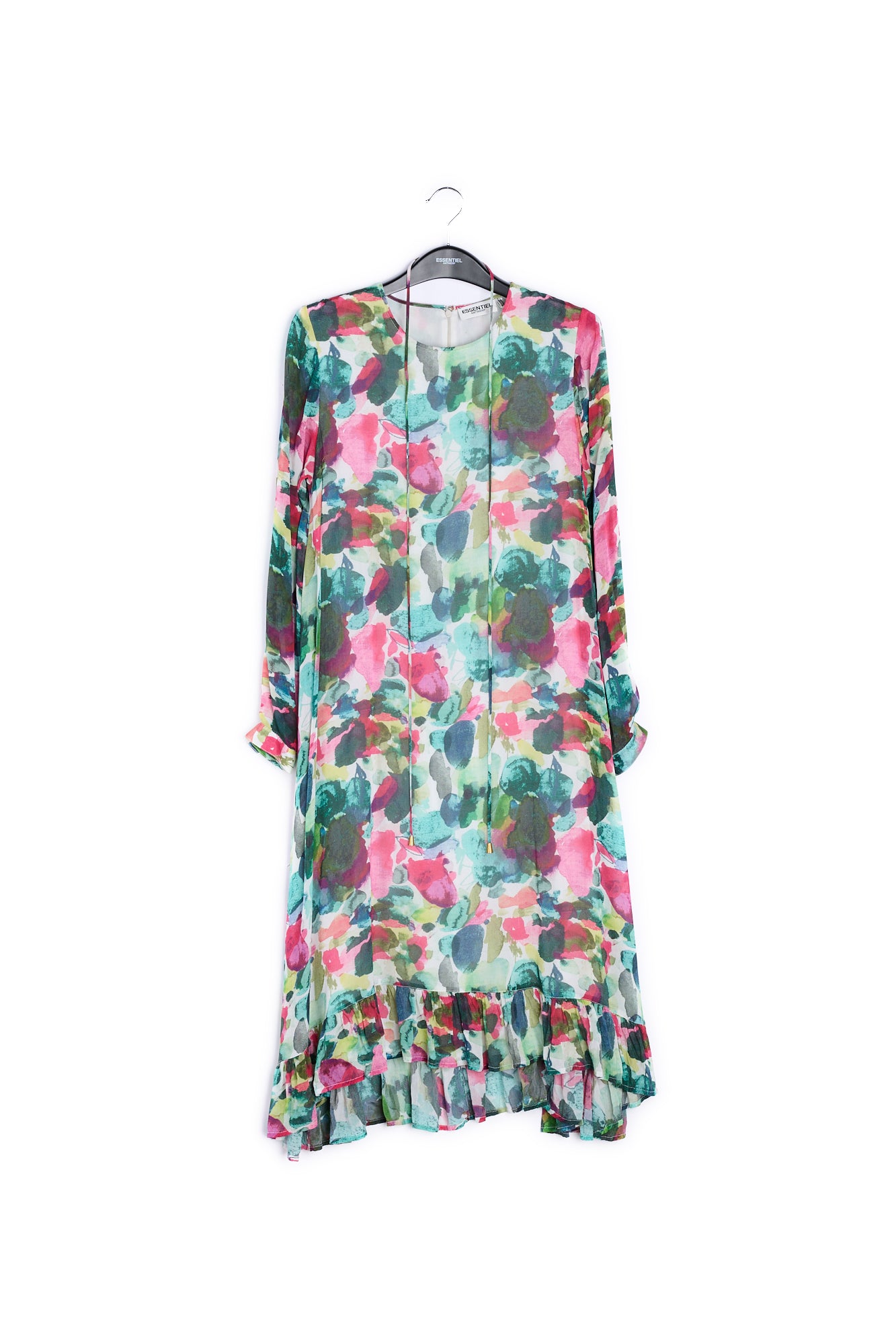 Green A-line midi dress RE—SSENTIEL | Essentiel second hand