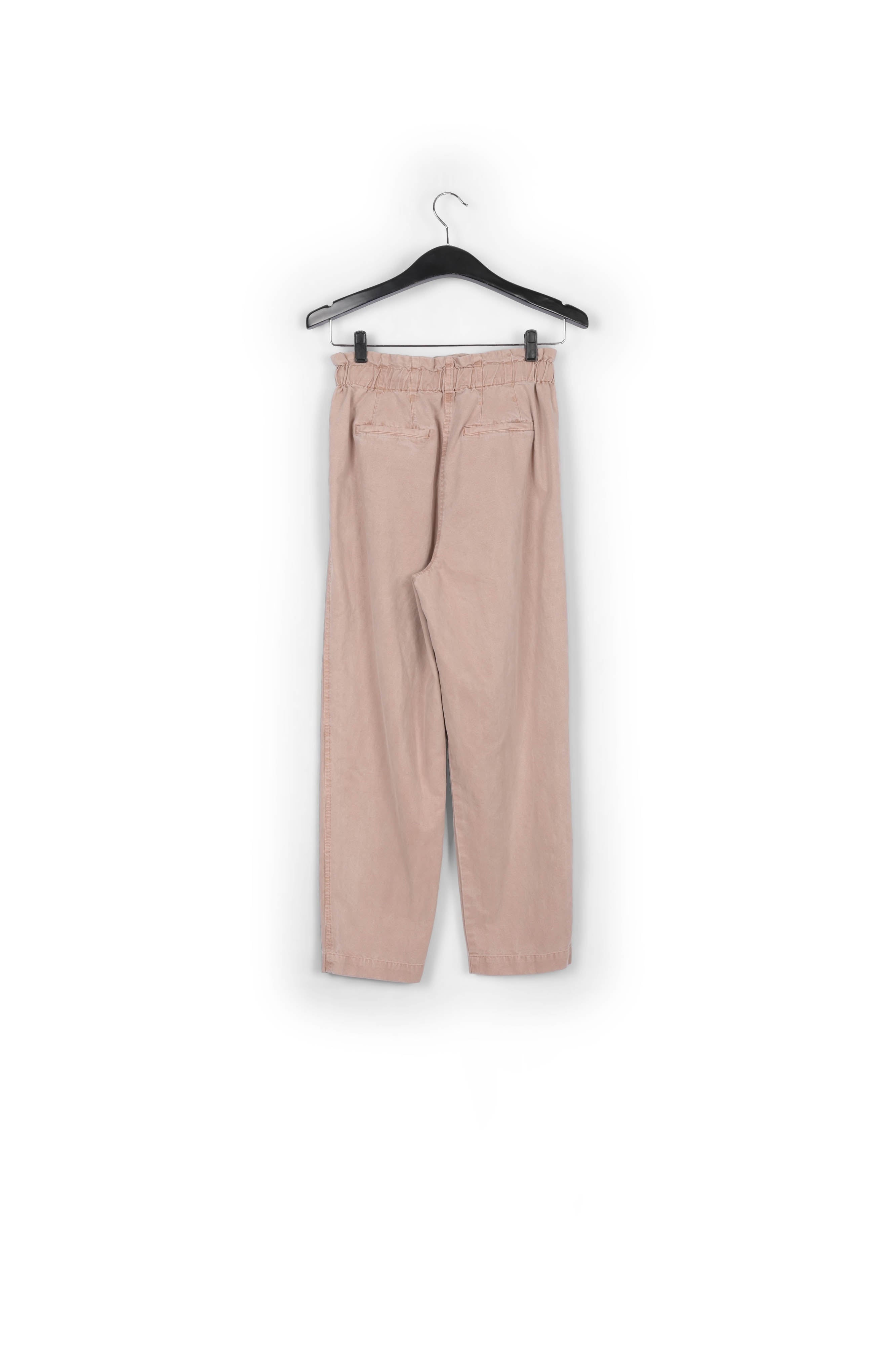 Beige cotton tapered pants RE—SSENTIEL | Essentiel second hand