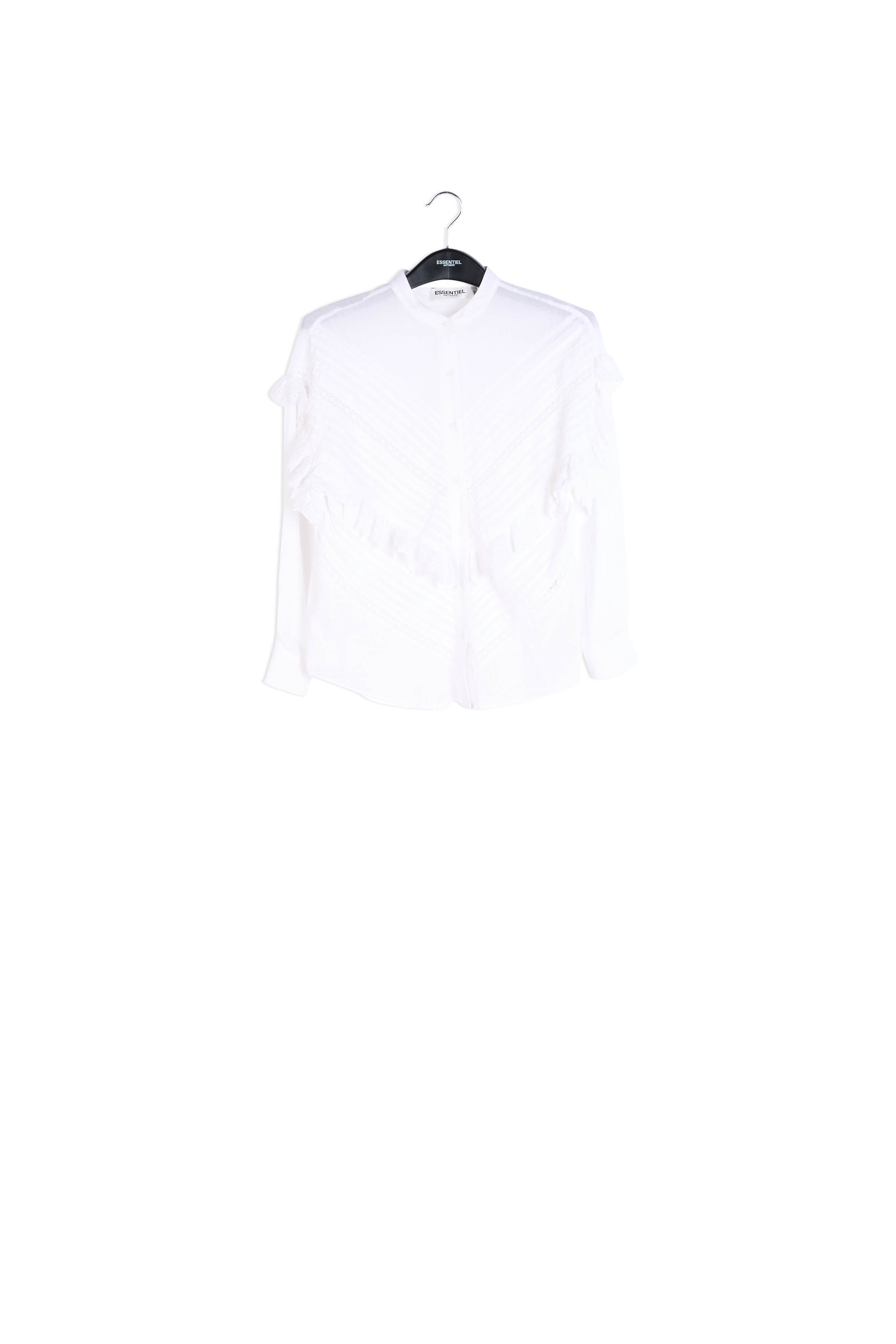 Ruffled off white shirt RE—SSENTIEL | Essentiel second hand