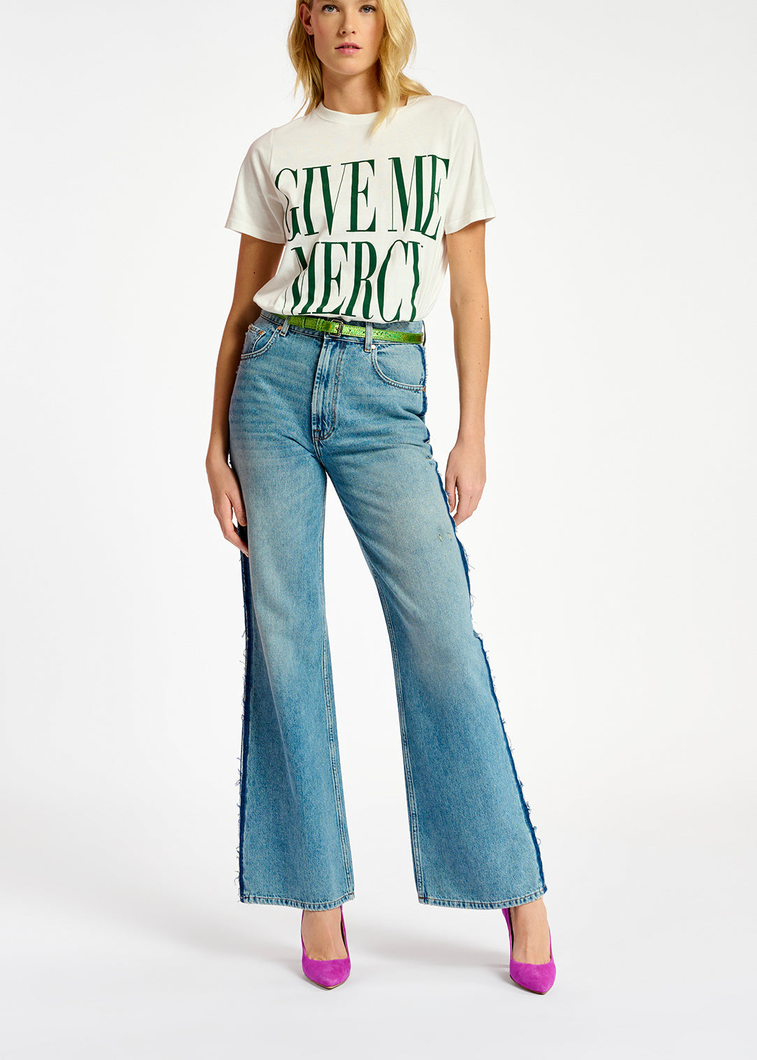 Wide-leg blue jeans RE—SSENTIEL | Essentiel second hand