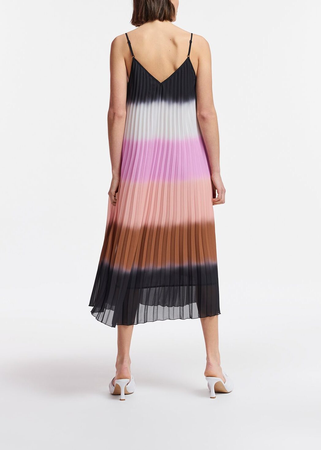 Robe caraco plissée à  effet dégradé multicolore RE—SSENTIEL | Essentiel second hand