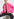 Cardigan aviateur rose en fausse fourrure Faume - seconde main