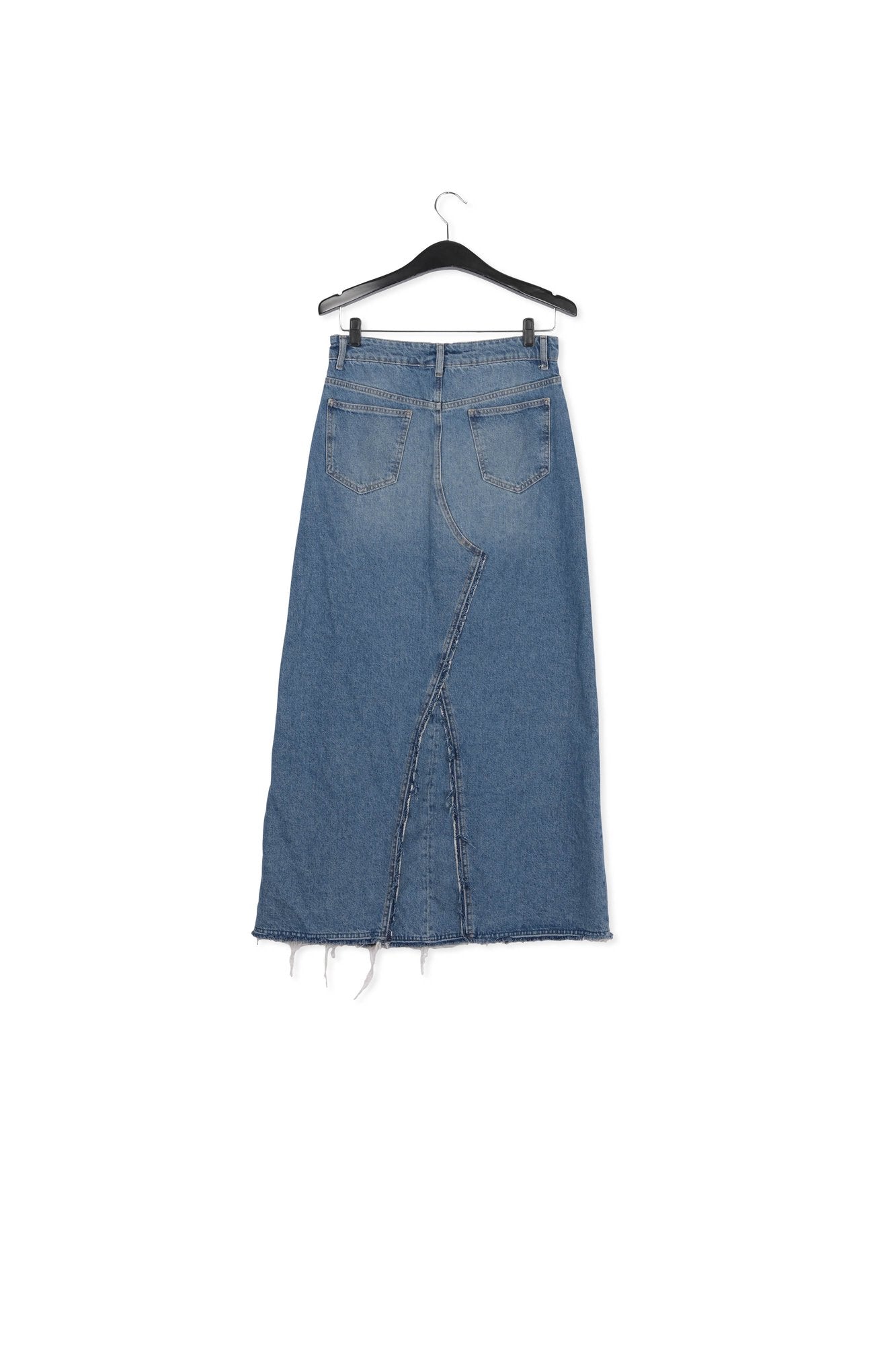 Blue denim maxi skirt RE—SSENTIEL | Essentiel second hand