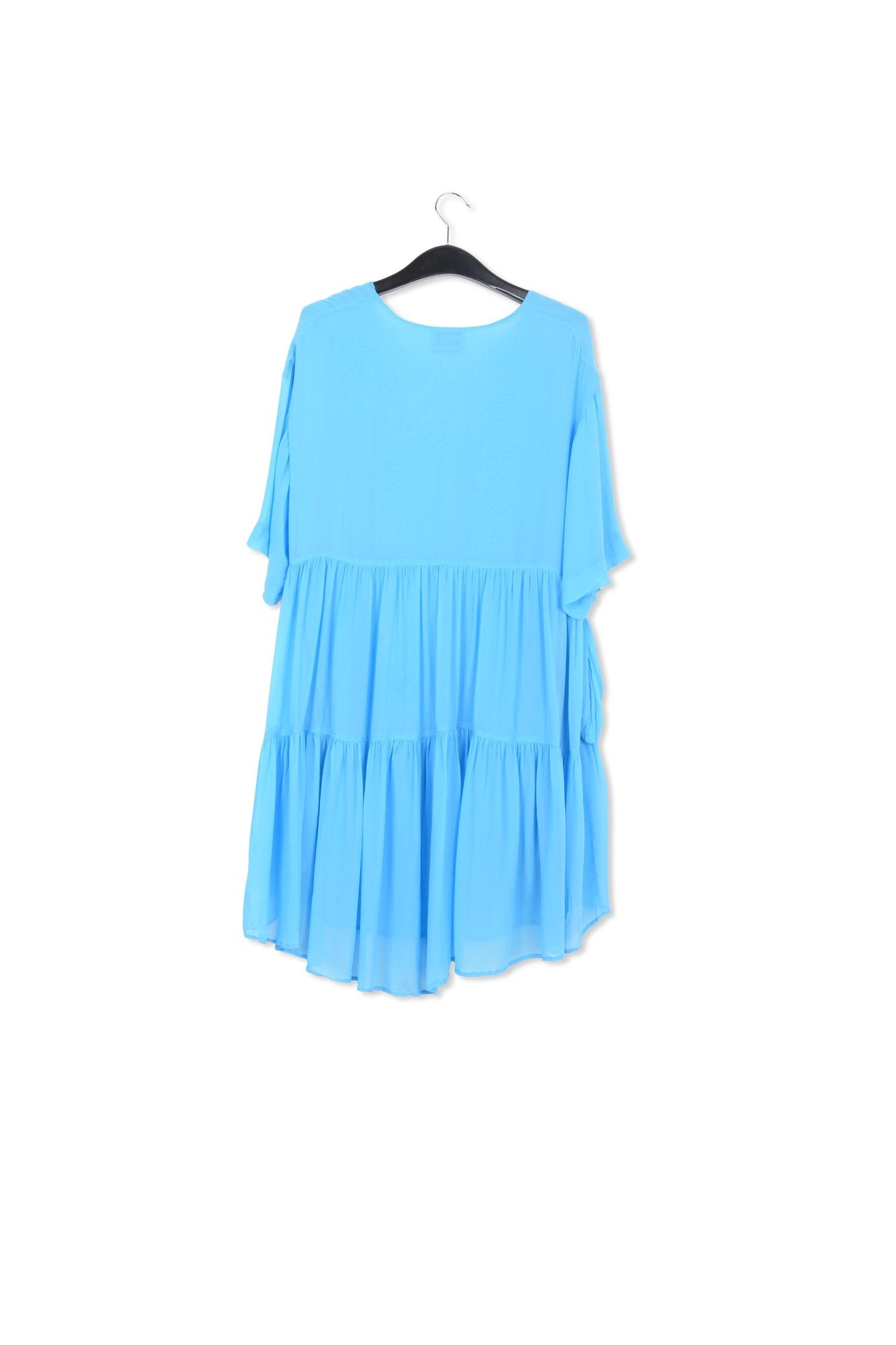 Blauwe mini-jurk met volants RE—SSENTIEL | Essentiel second hand