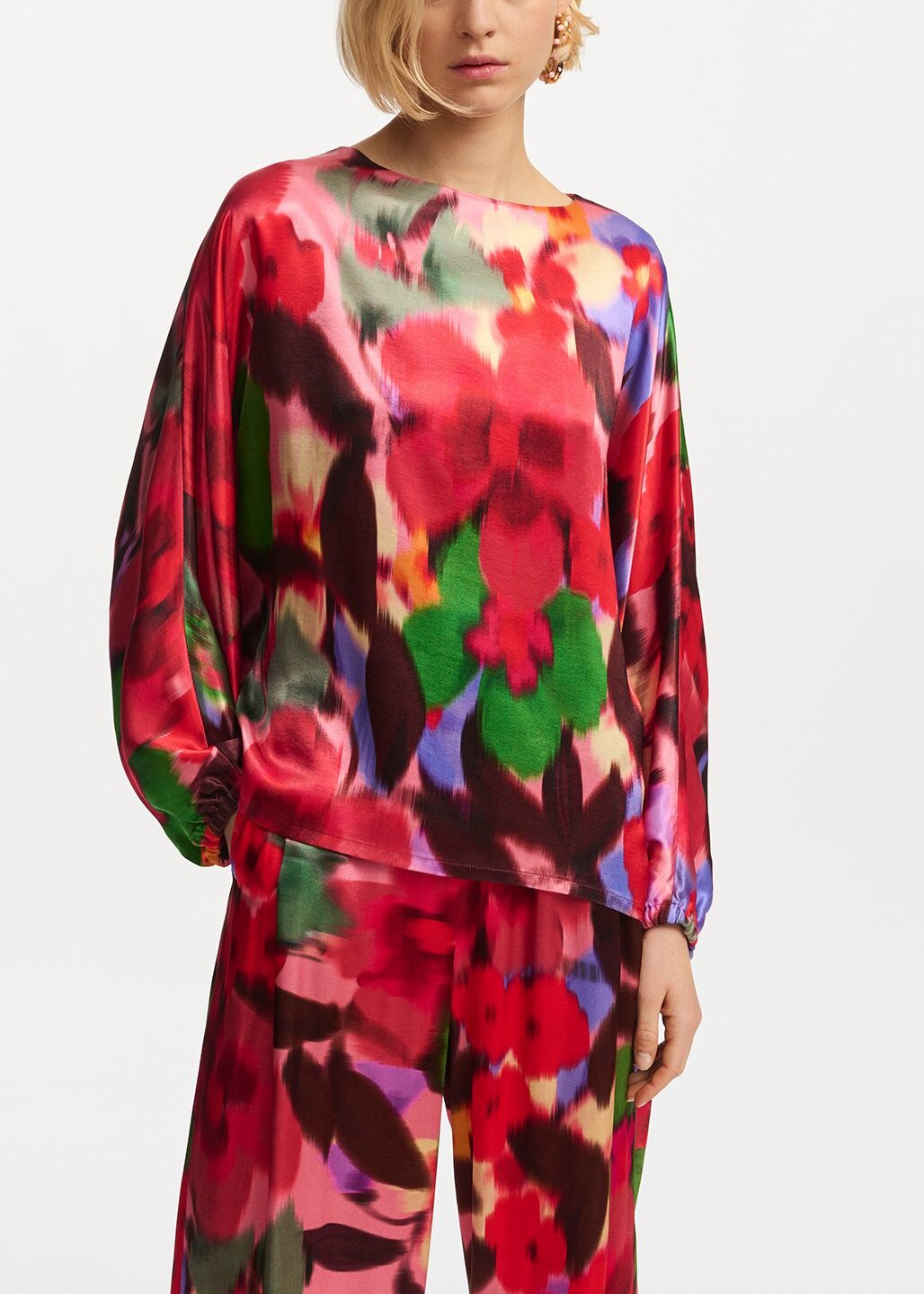 Multicolor floral print oversized top RE—SSENTIEL | Essentiel second hand