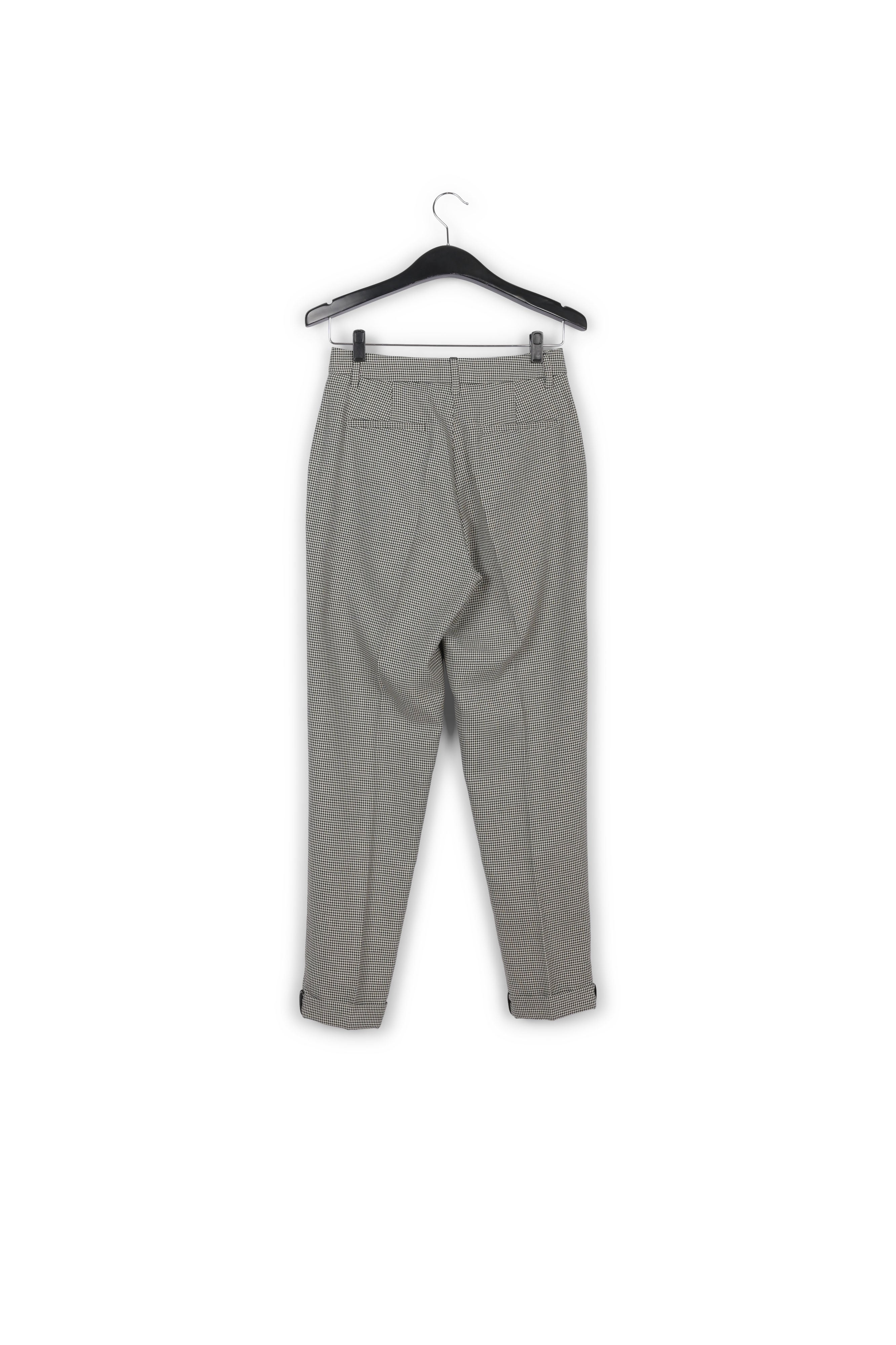 Loose-fit houndstooth high-waist pants RE—SSENTIEL | Essentiel second hand