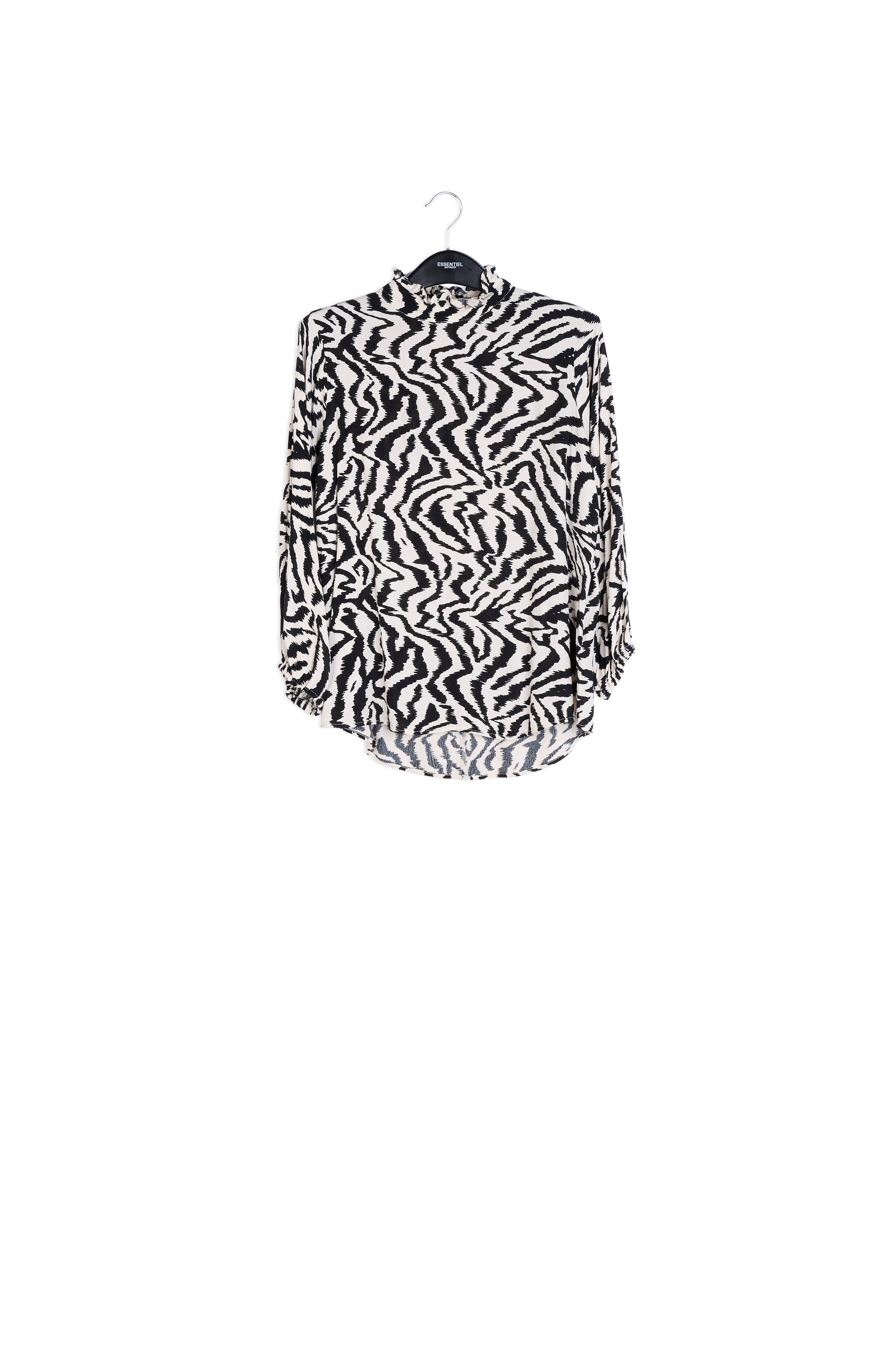 Top à imprimé zèbre noir et blanc RE—SSENTIEL | Essentiel second hand