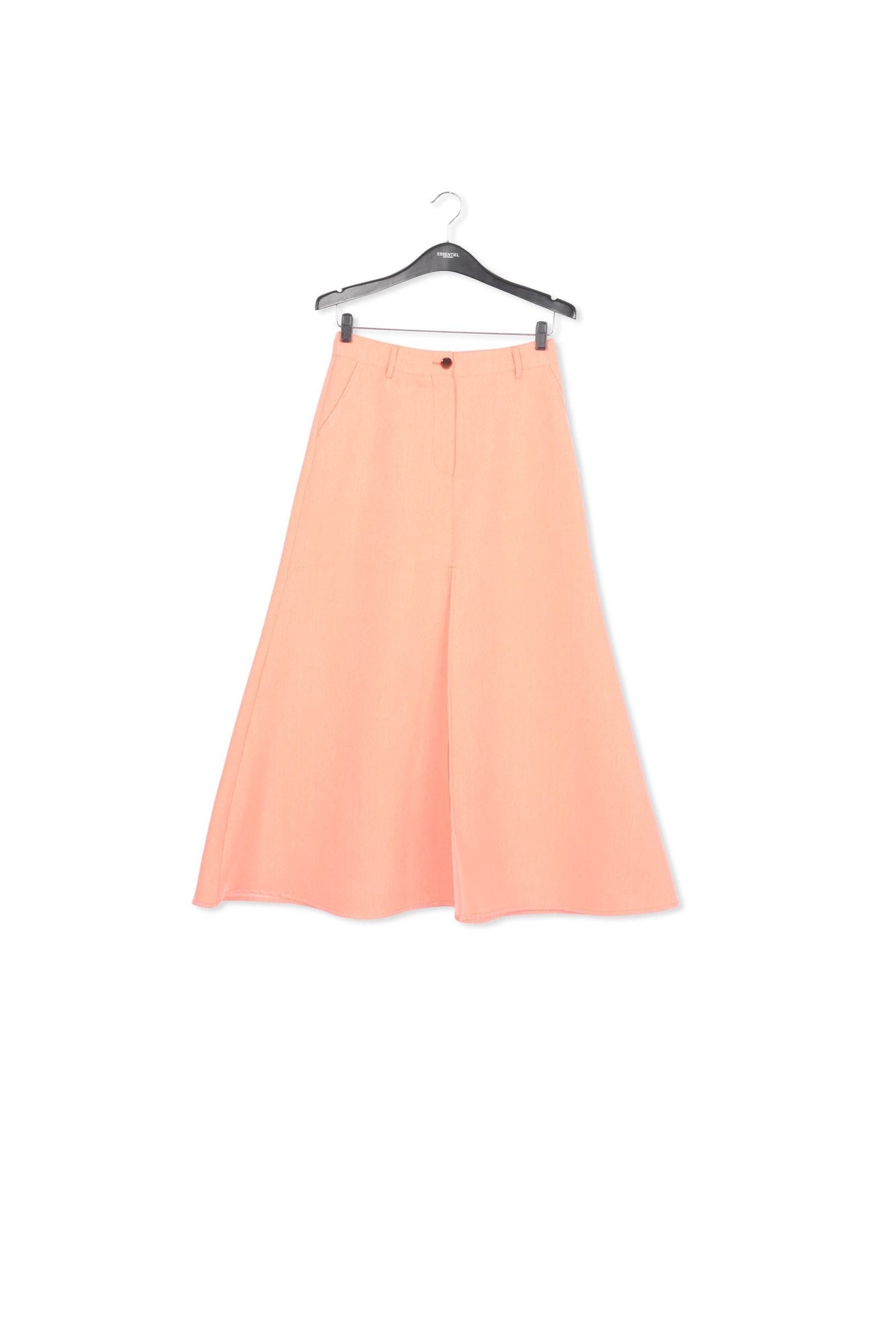 Coral red wide A-line maxi skirt RE—SSENTIEL | Essentiel second hand