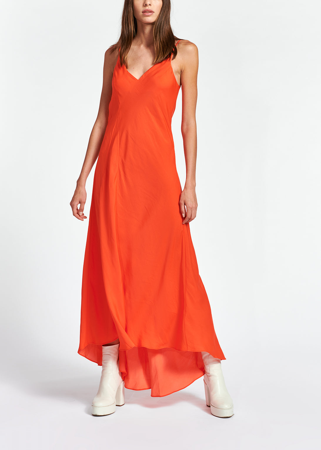 Robe nuisette maxi orange RE—SSENTIEL | Essentiel second hand