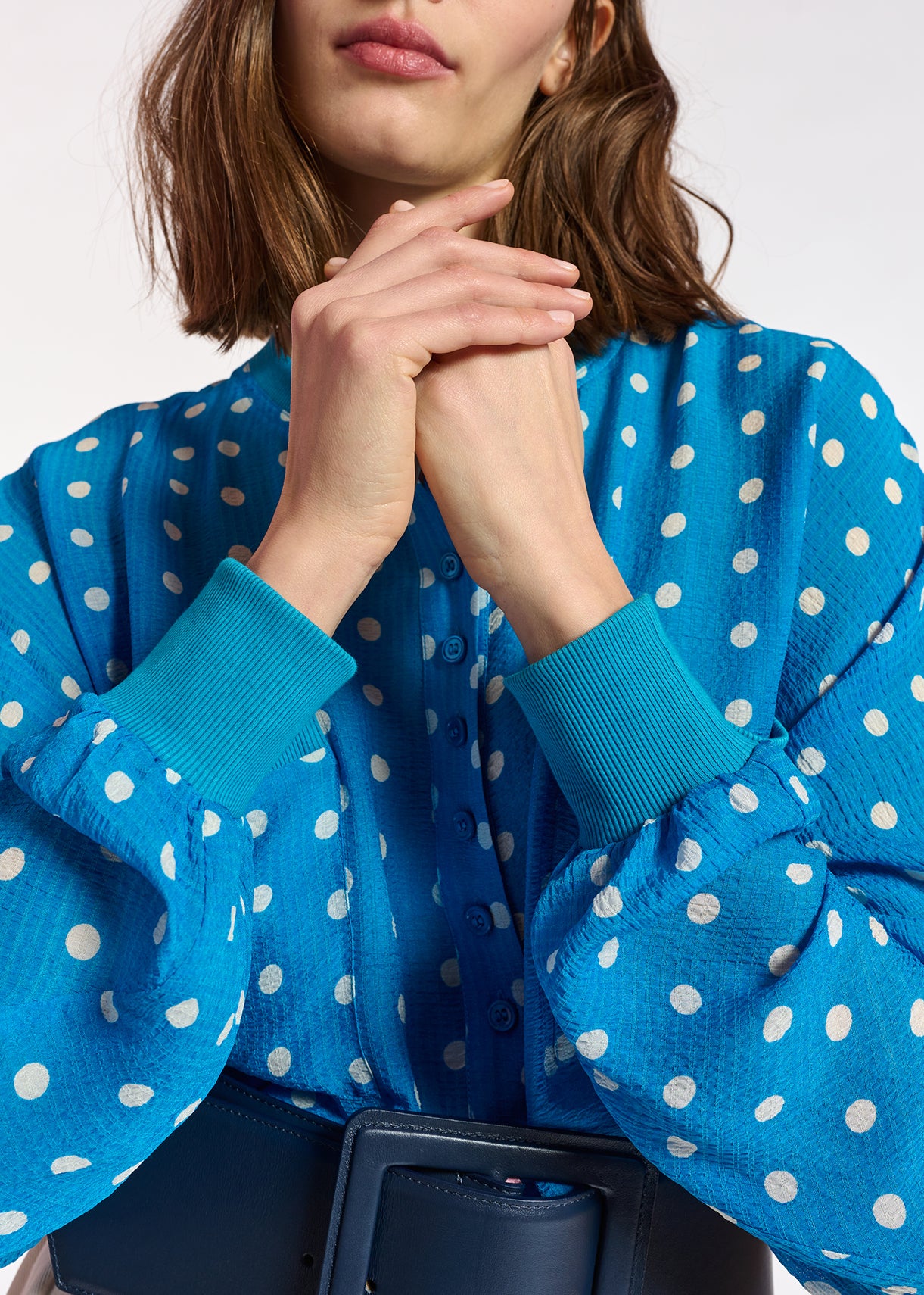 Top ample bleu à pois blancs RE—SSENTIEL | Essentiel second hand