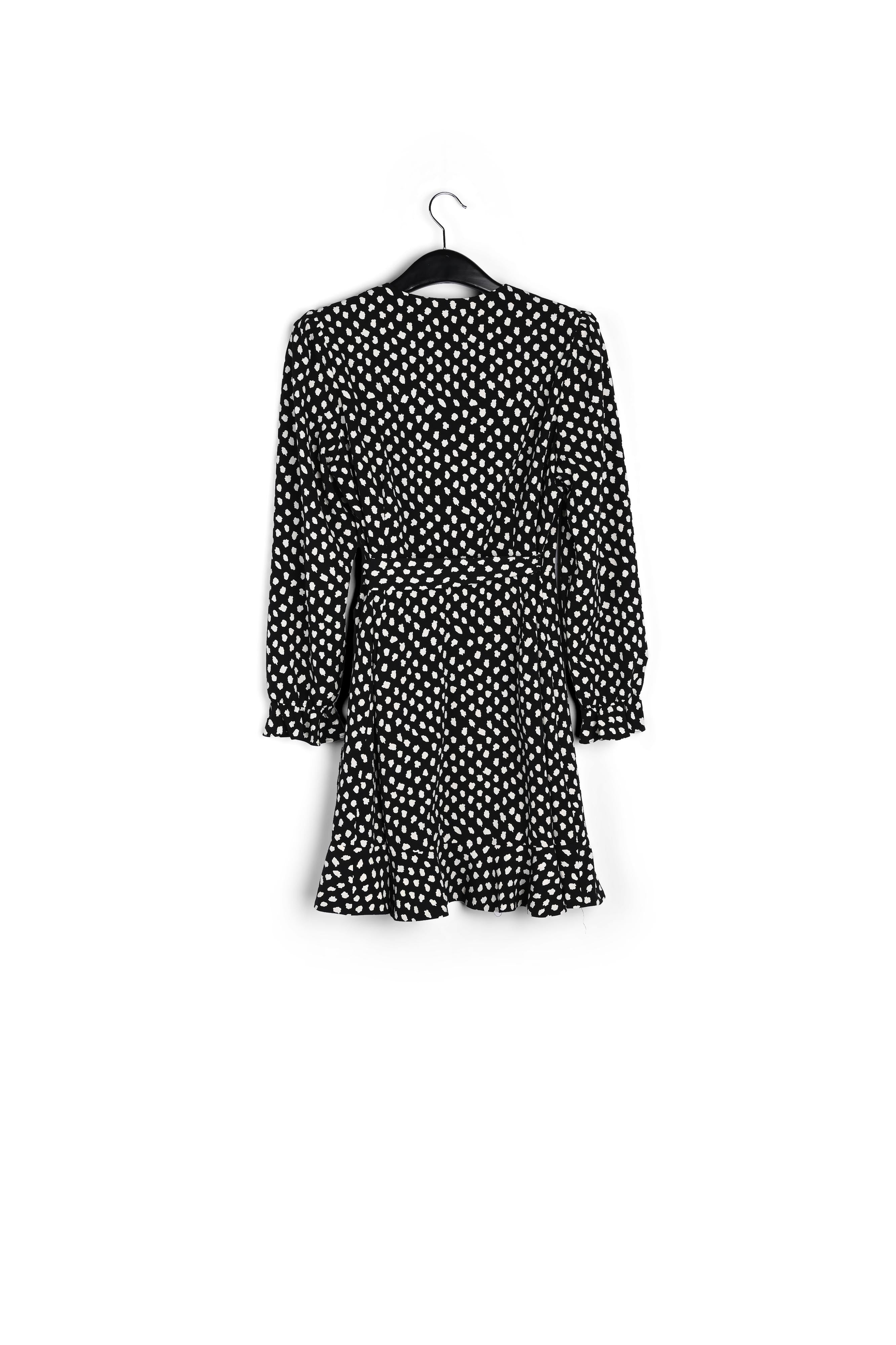 Mini robe cache-cœur noire à pois RE—SSENTIEL | Essentiel second hand
