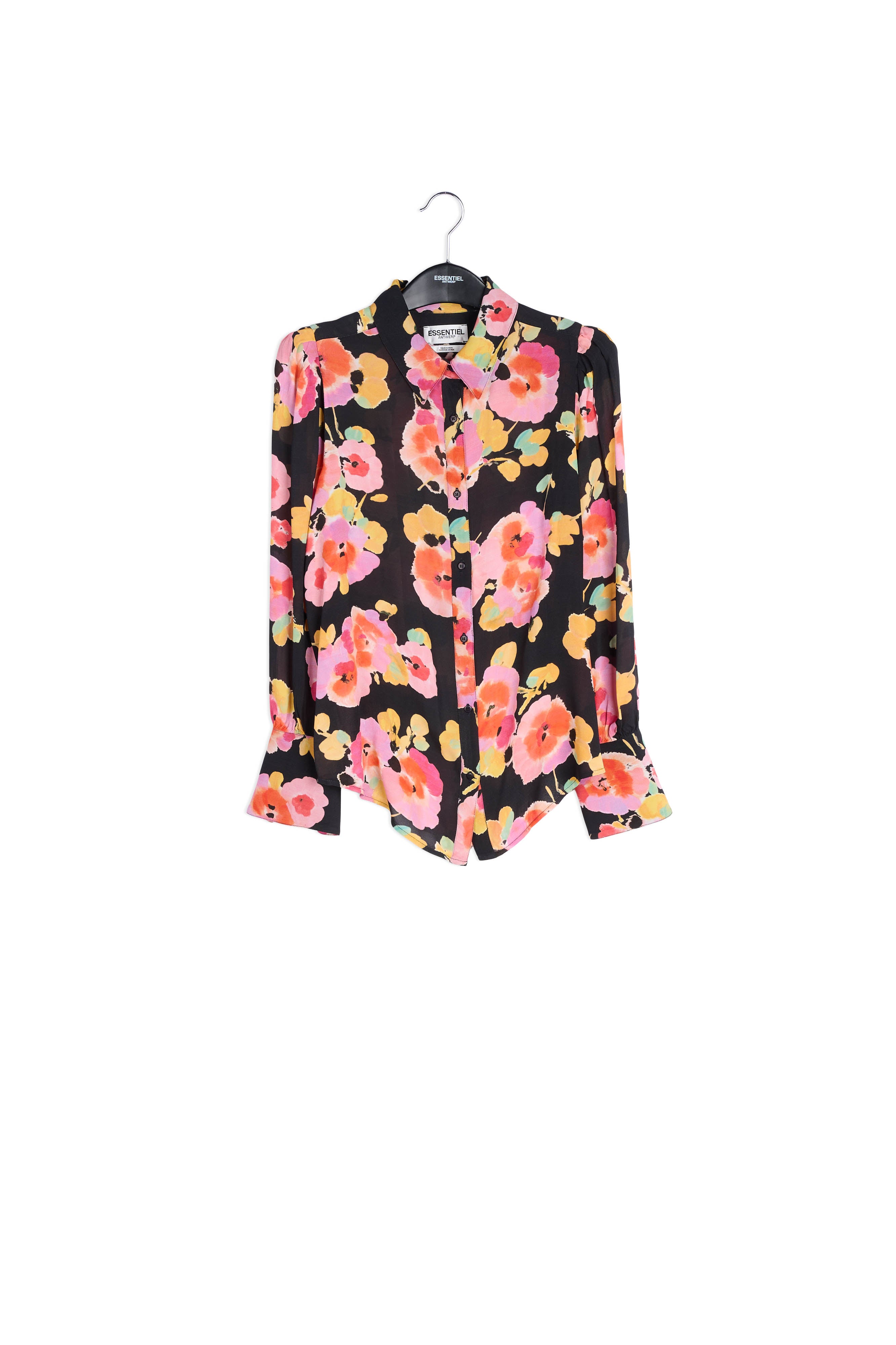 Black floral-print shirt RE—SSENTIEL | Essentiel second hand