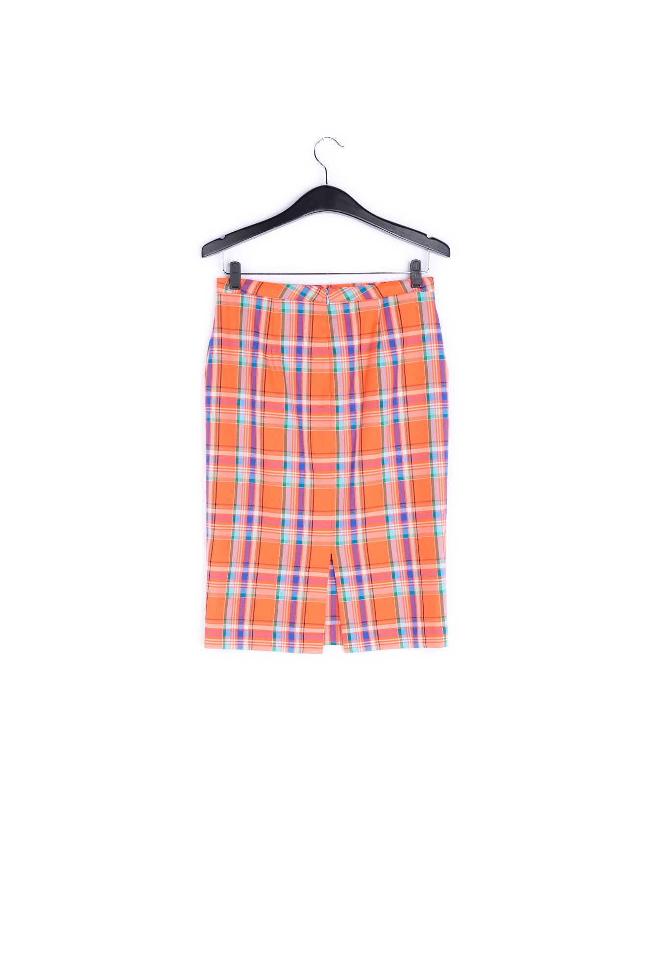 Orange plaid straight skirt RE—SSENTIEL | Essentiel second hand