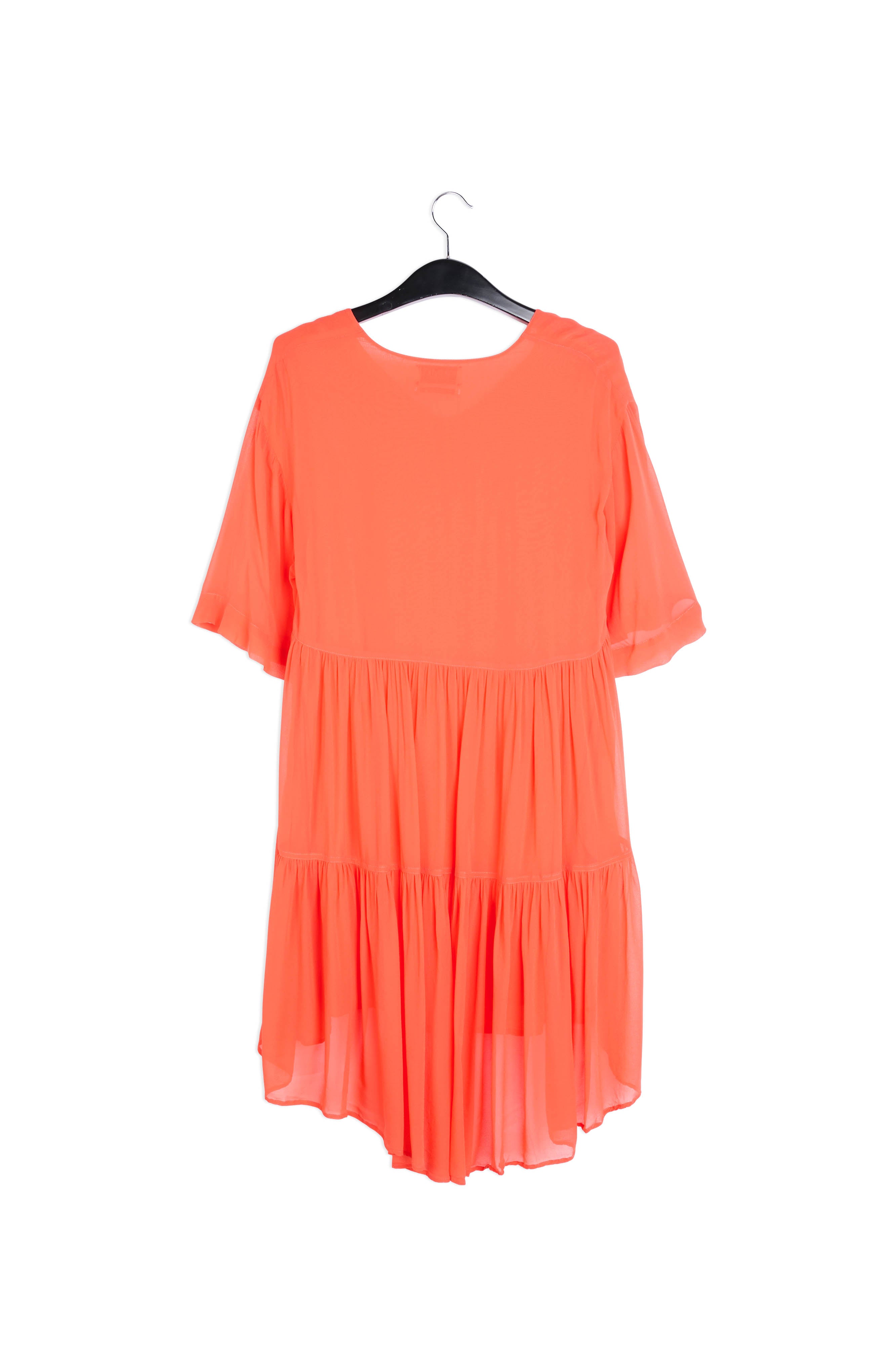 Orange tiered mini dress RE—SSENTIEL | Essentiel second hand