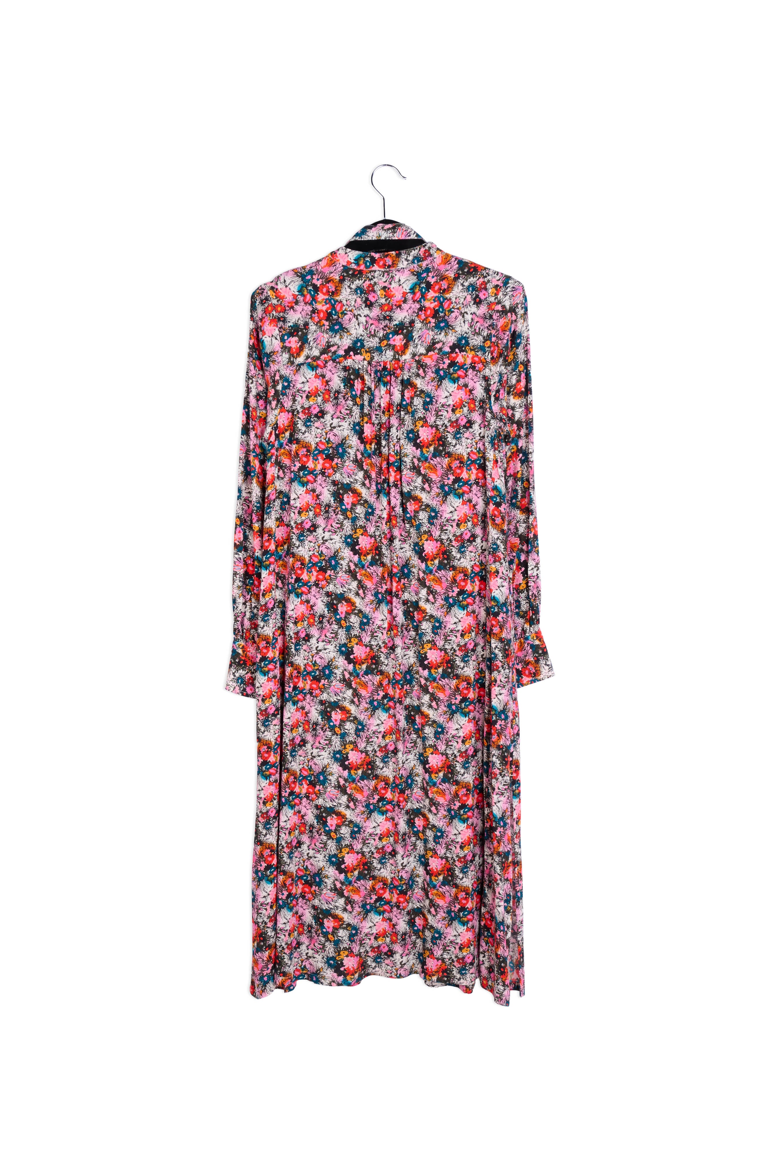 Pink floral print a-line shirt dress RE—SSENTIEL | Essentiel second hand