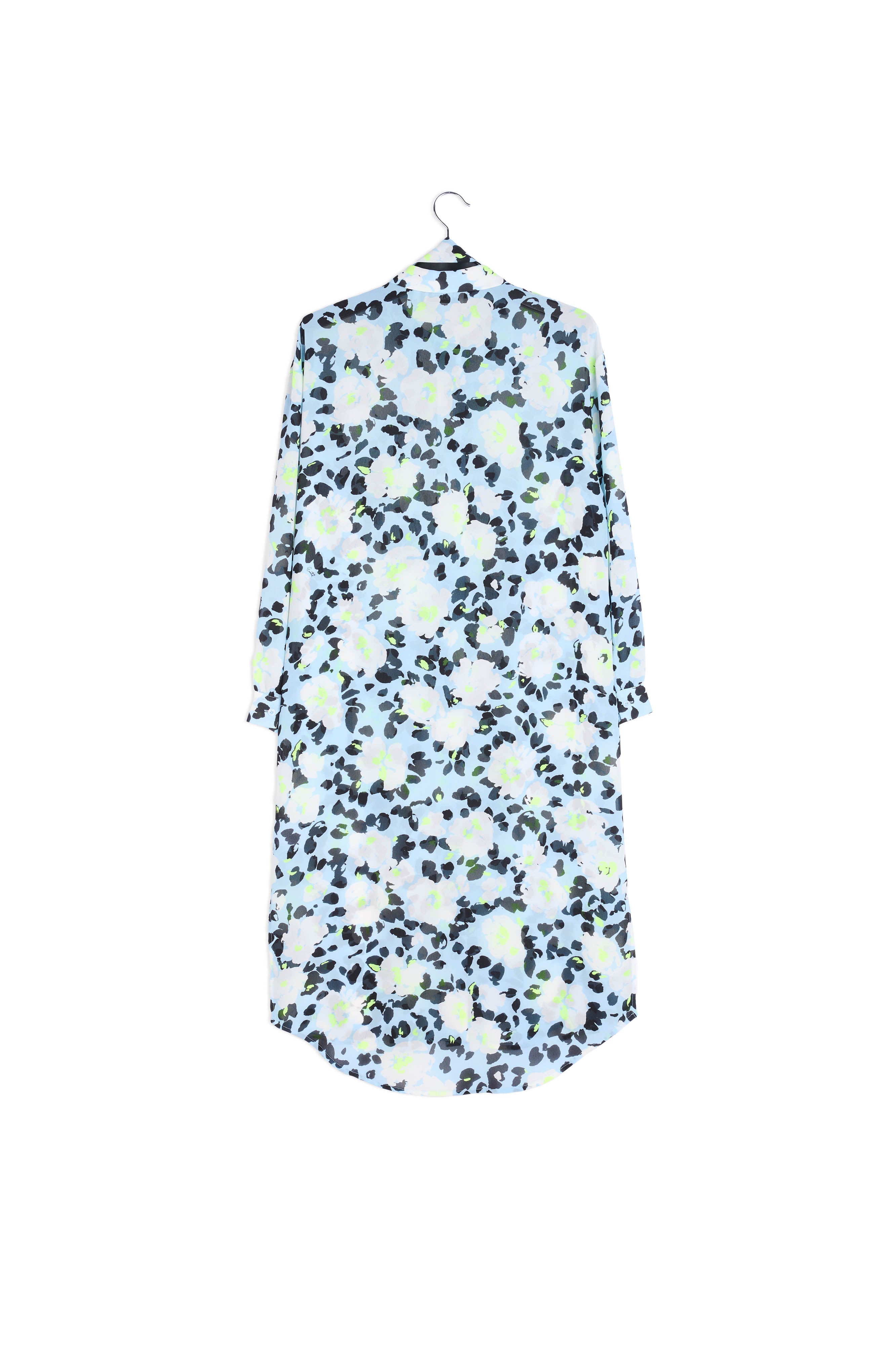 Light blue floral-print shirt dress RE—SSENTIEL | Essentiel second hand