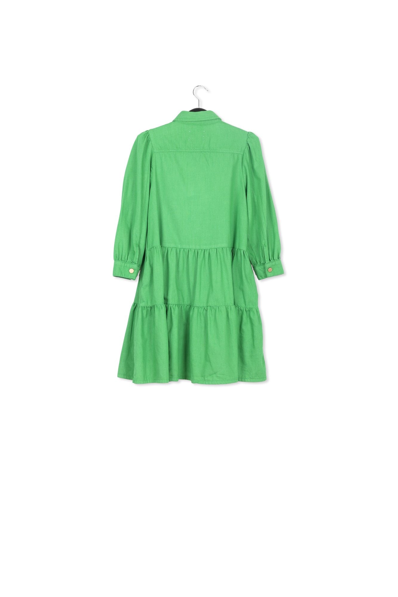 Green denim A-line mini dress RE—SSENTIEL | Essentiel second hand
