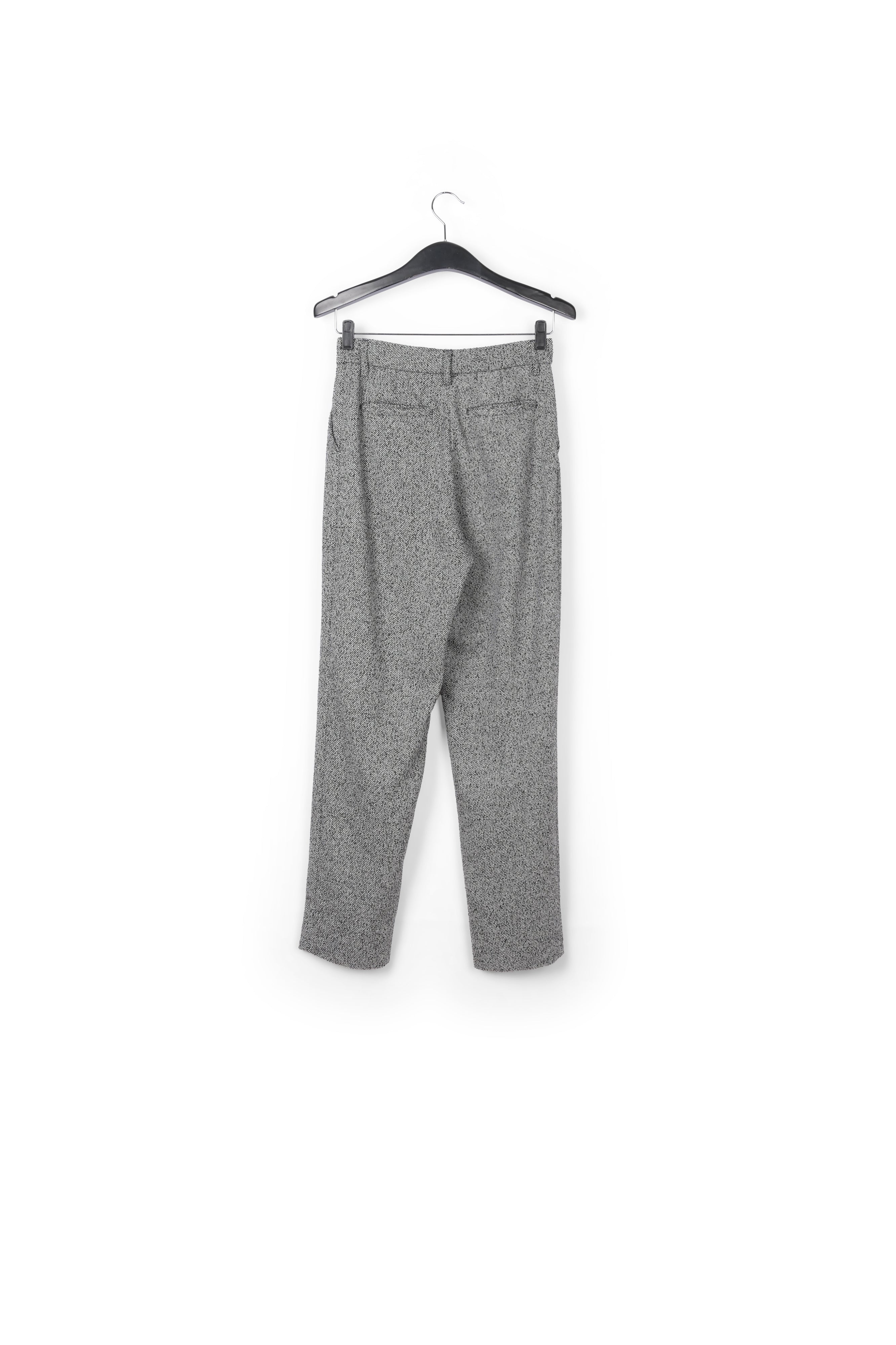 Grey mélange carrot-shaped pants RE—SSENTIEL | Essentiel second hand