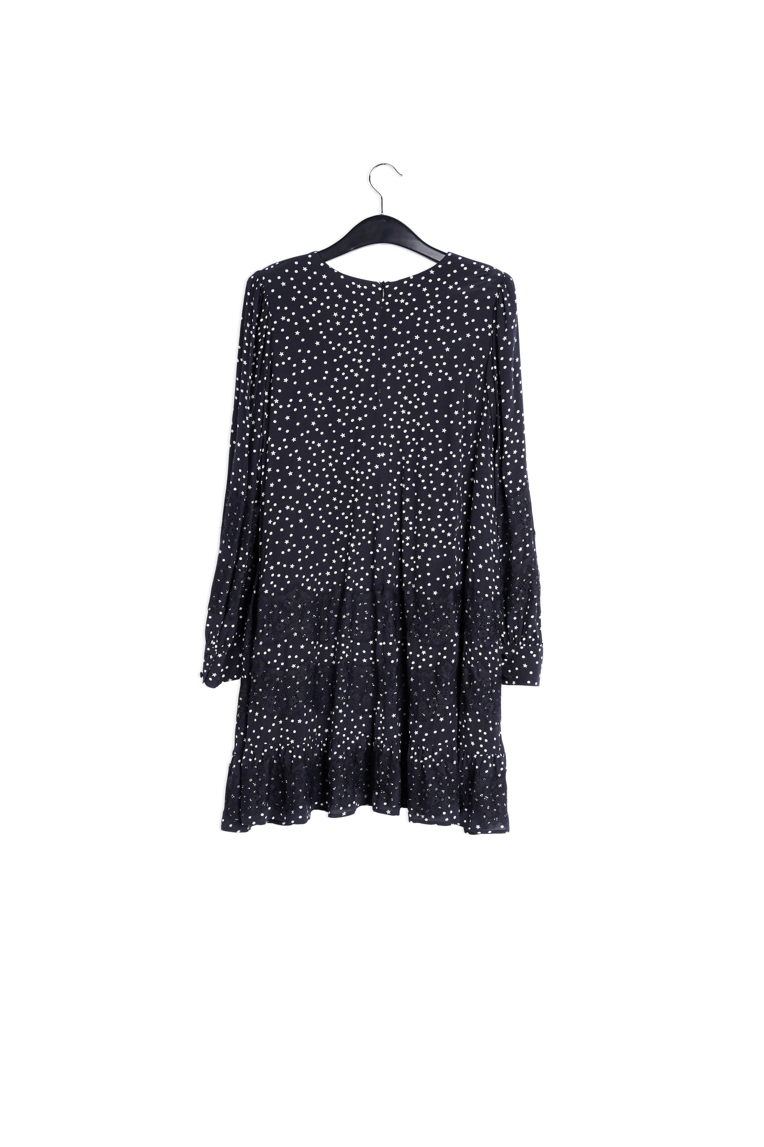 Zwarte mini-jurk met kant RE—SSENTIEL | Essentiel second hand