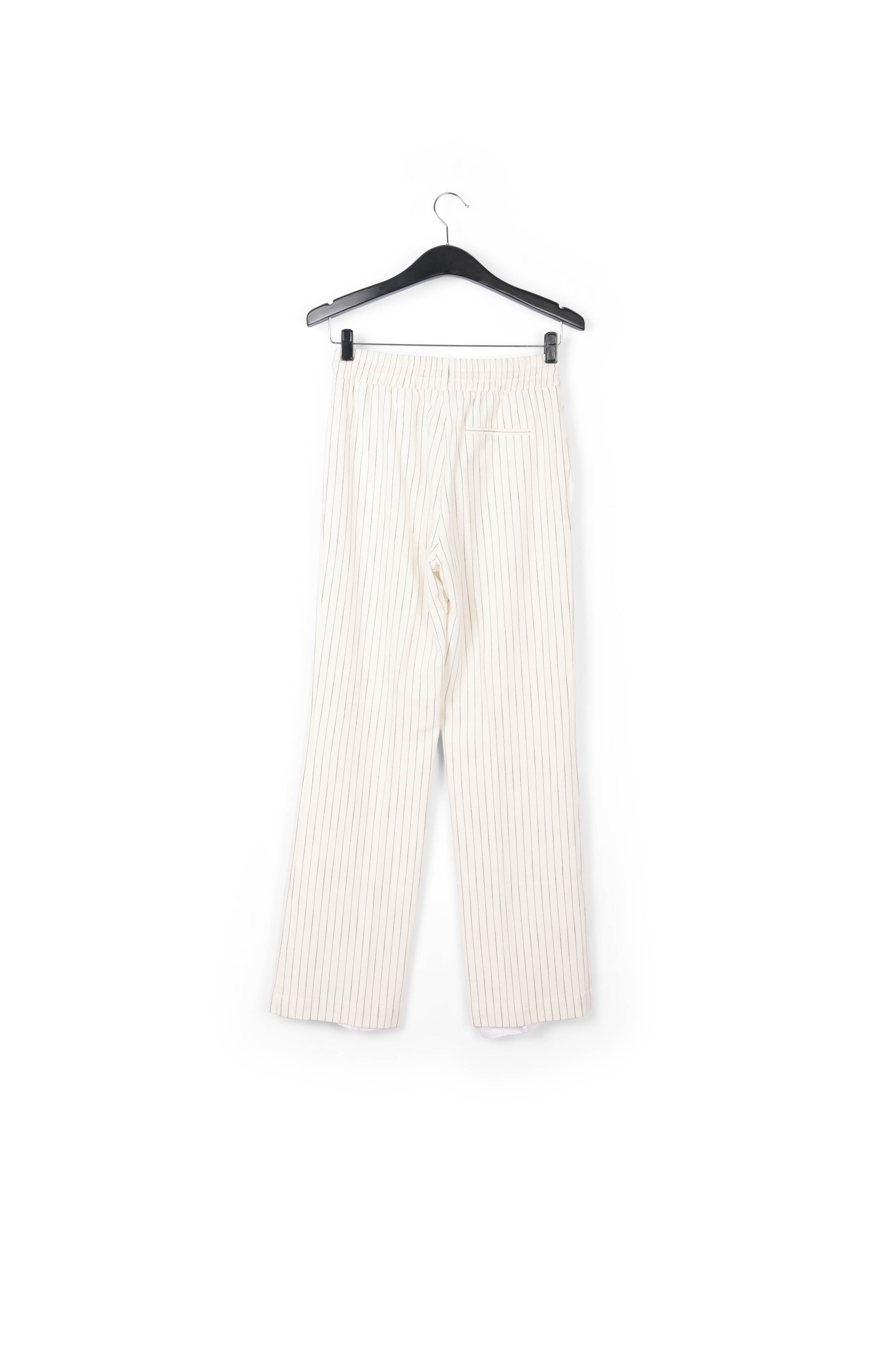 Off-white pinstripe wide-leg pants RE—SSENTIEL | Essentiel second hand