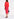 Jupe midi en tricot mêlé rouge et rose Faume - seconde main