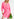 Mini robe portefeuille rose néon Faume - seconde main