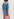 Two-tone frayed oversized denim jacket Faume - seconde main