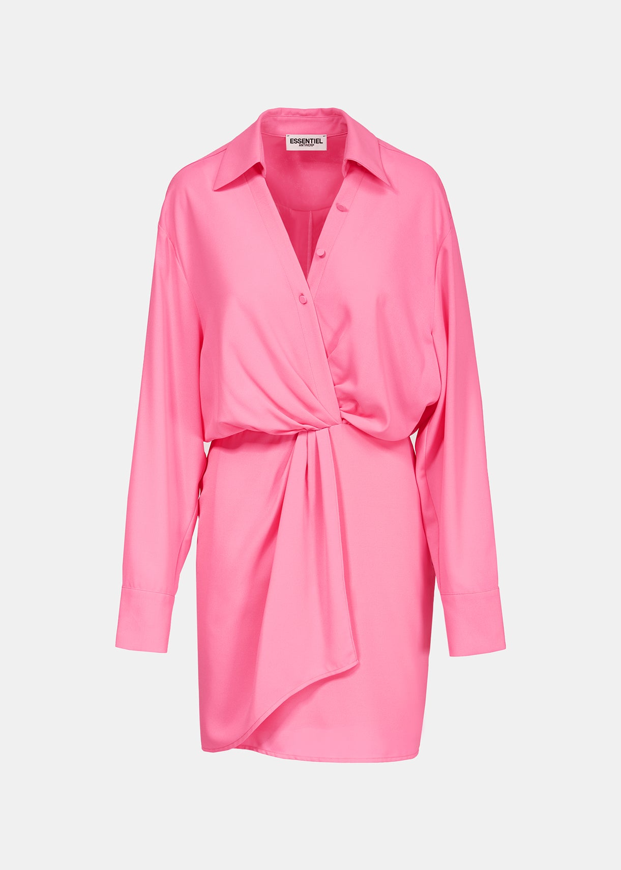 Neon pink mini wrap dress RE—SSENTIEL | Essentiel second hand