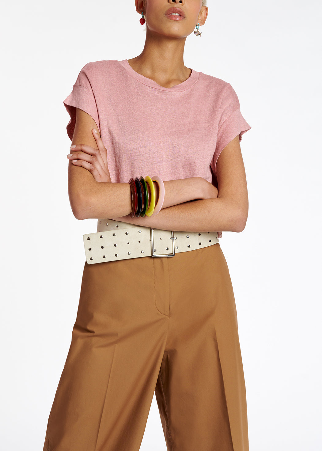 T-shirt en lin rose clair RE—SSENTIEL | Essentiel second hand