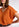 Orange linen v-neck t-shirt Faume - seconde main