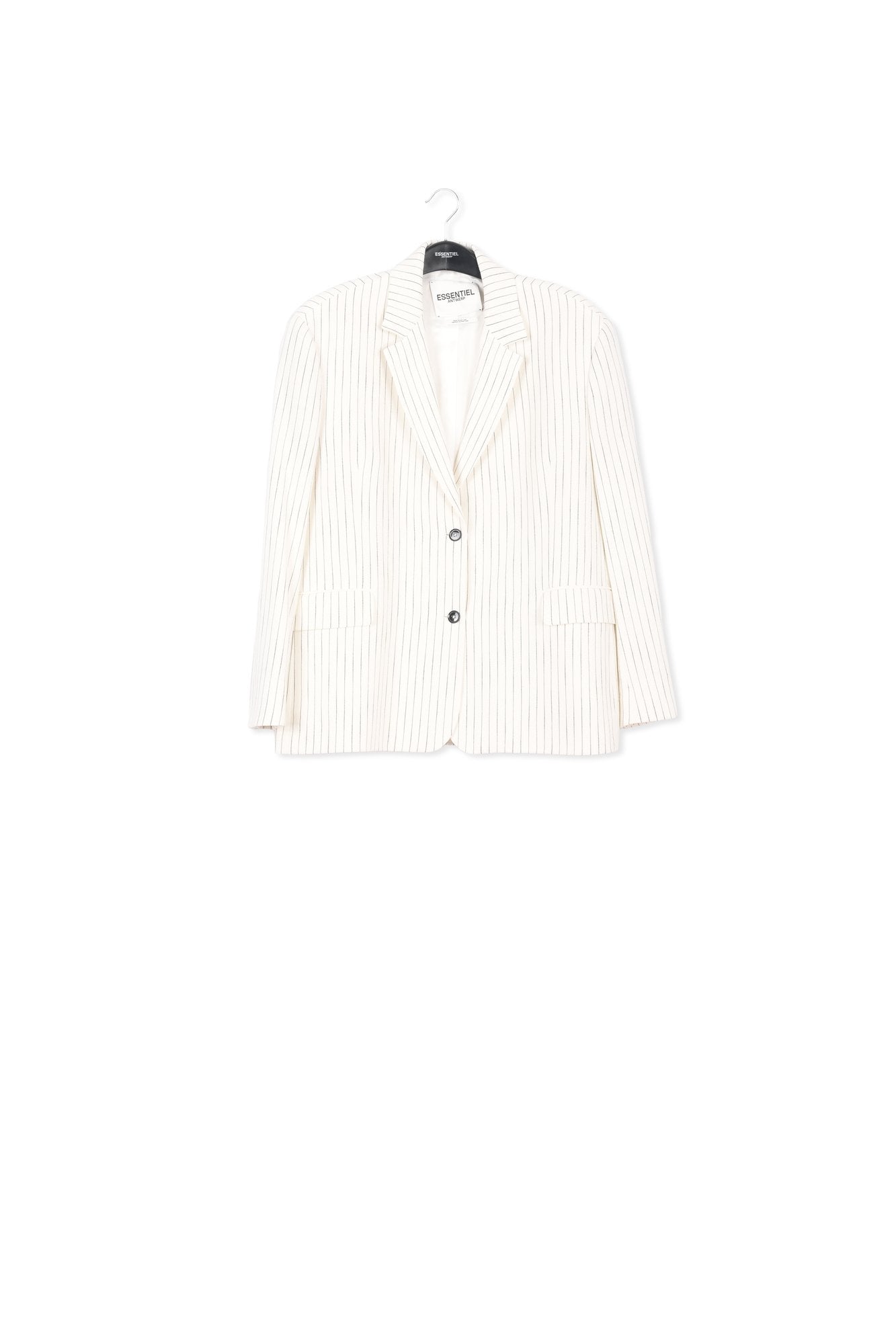 Veste oversize blanc cassé aux rayures fines RE—SSENTIEL | Essentiel second hand