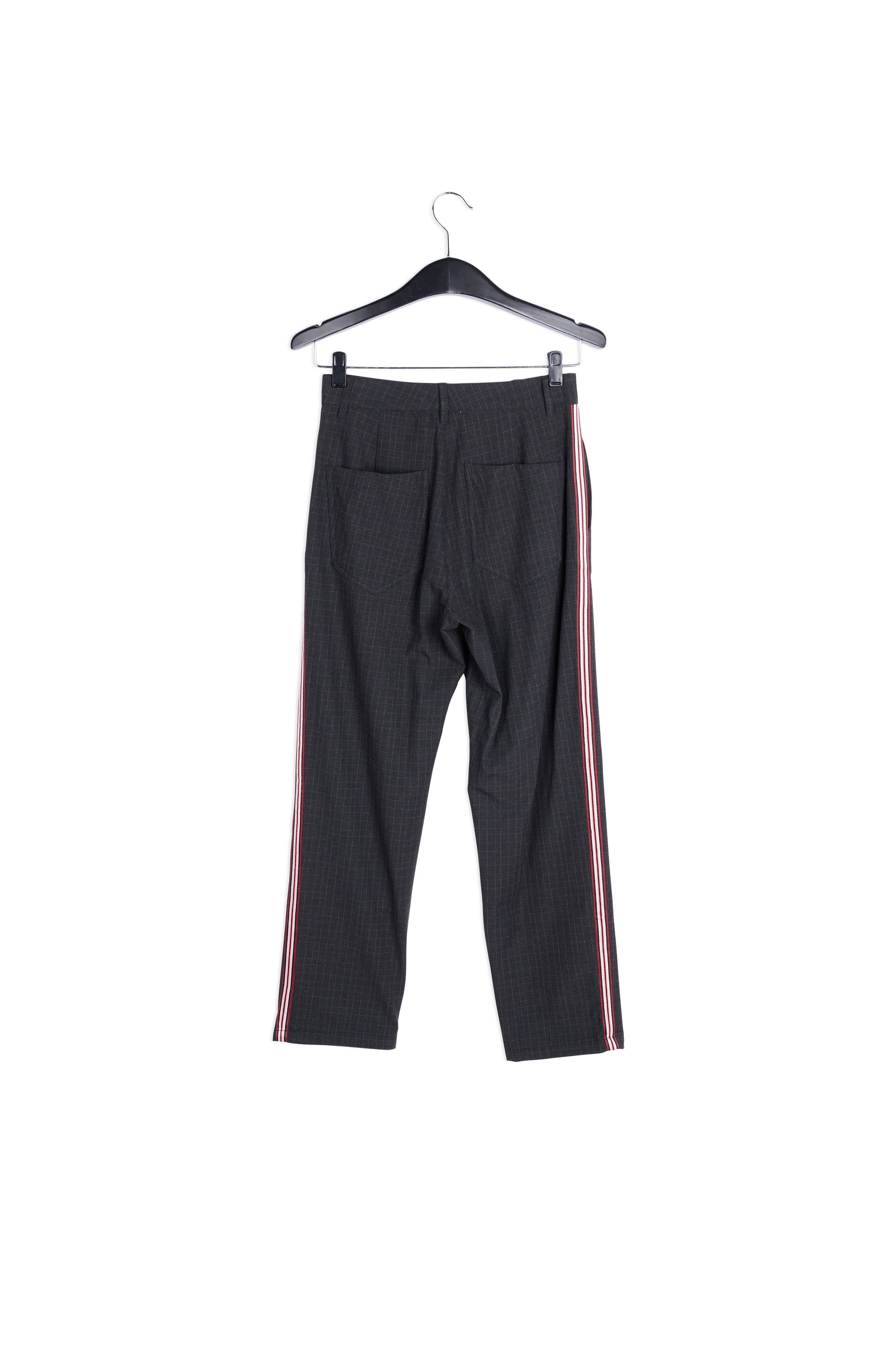 Pantalon gris foncé à carreaux RE—SSENTIEL | Essentiel second hand