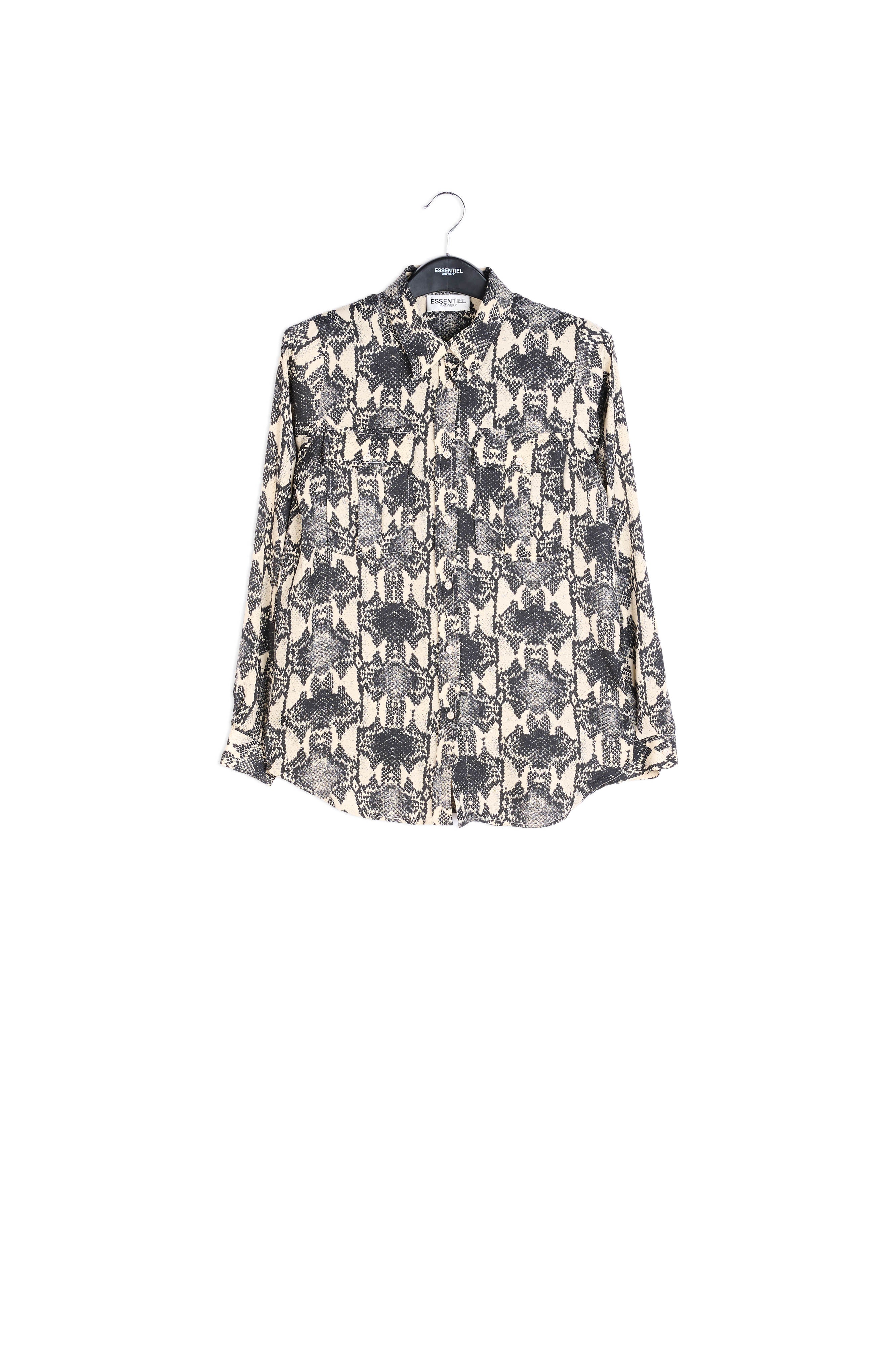 Off-white shirt with snake print RE—SSENTIEL | Essentiel second hand