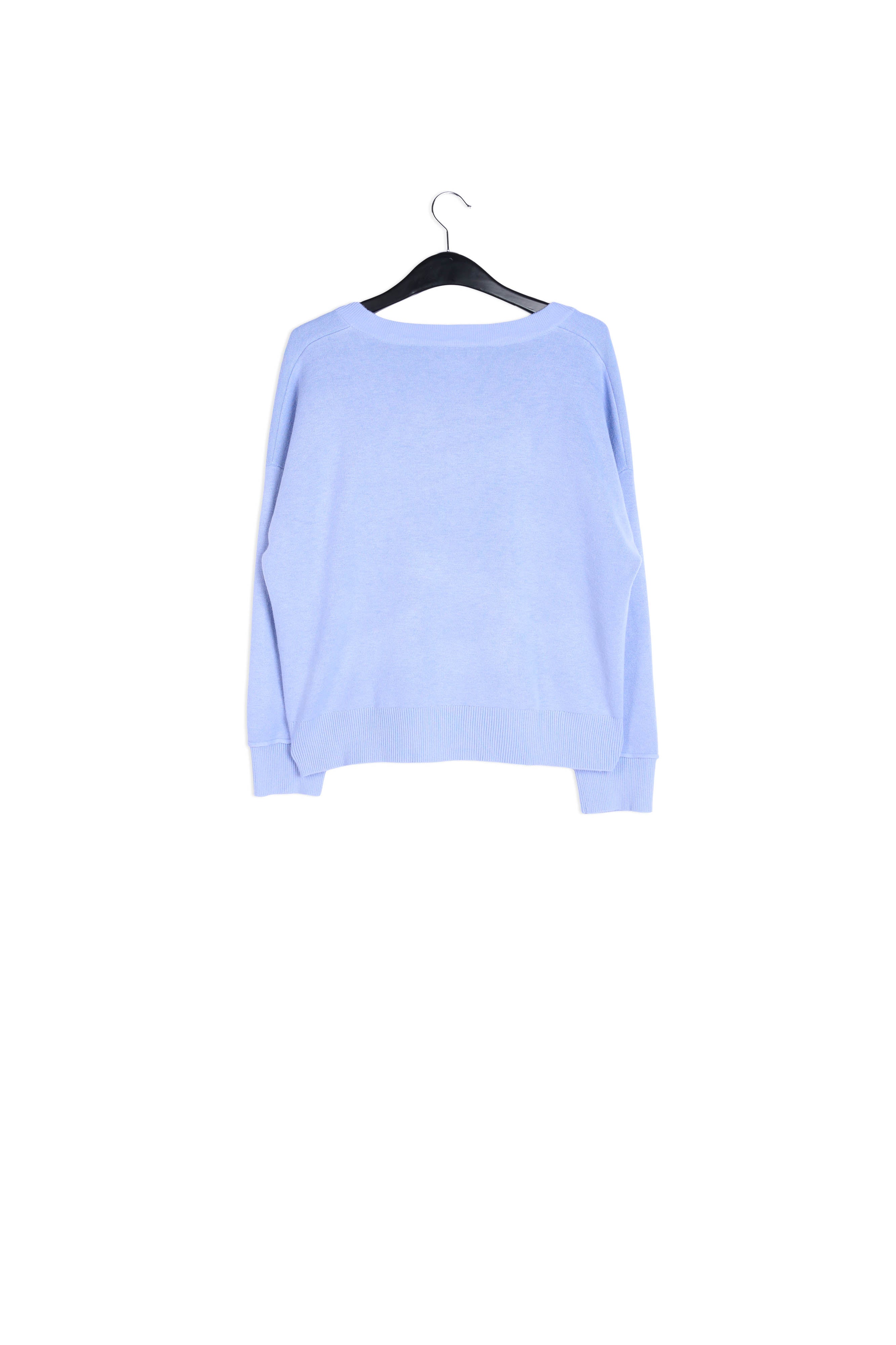 Light blue boxy V-neck sweater RE—SSENTIEL | Essentiel second hand