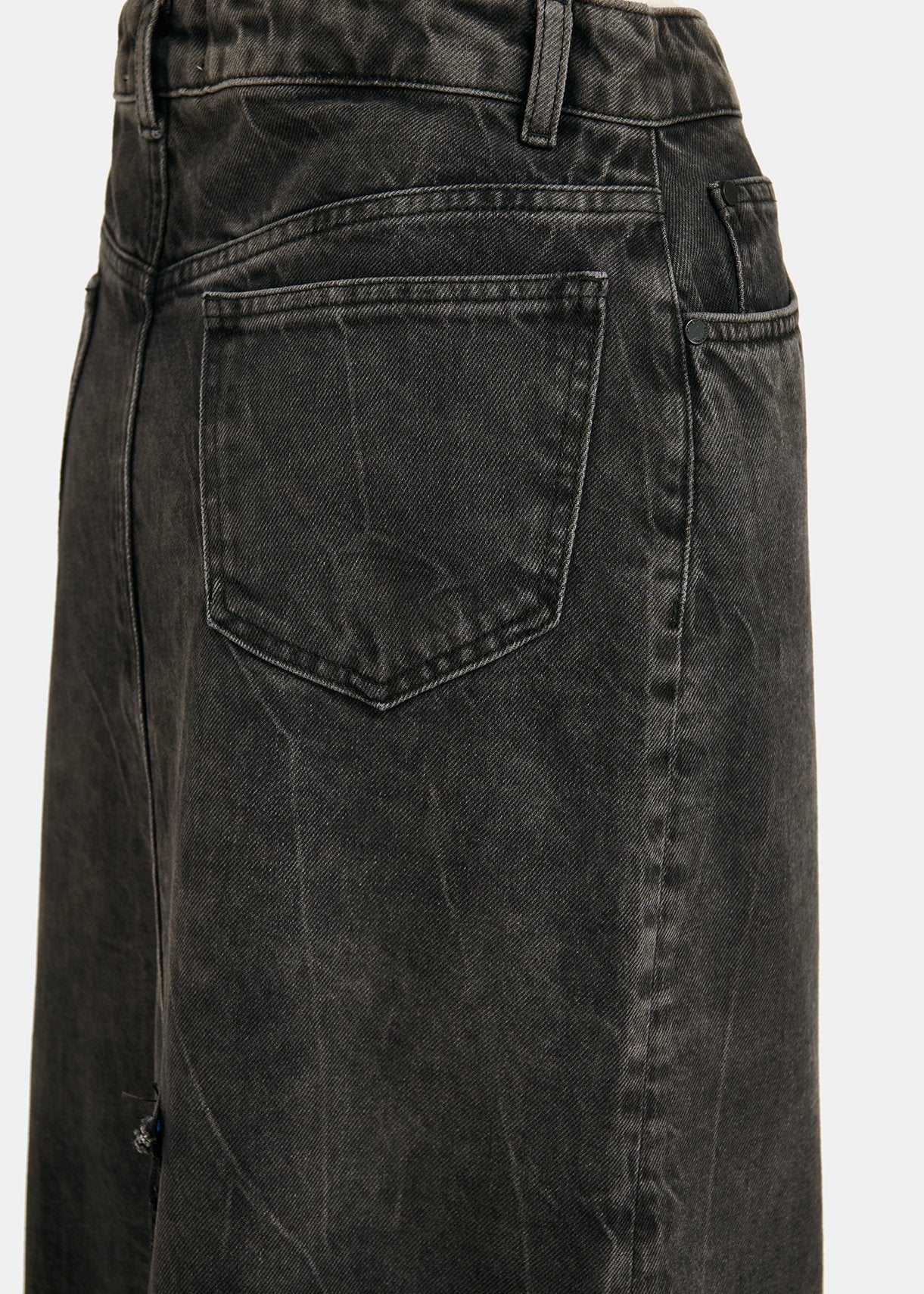 Black denim maxi skirt RE—SSENTIEL | Essentiel second hand