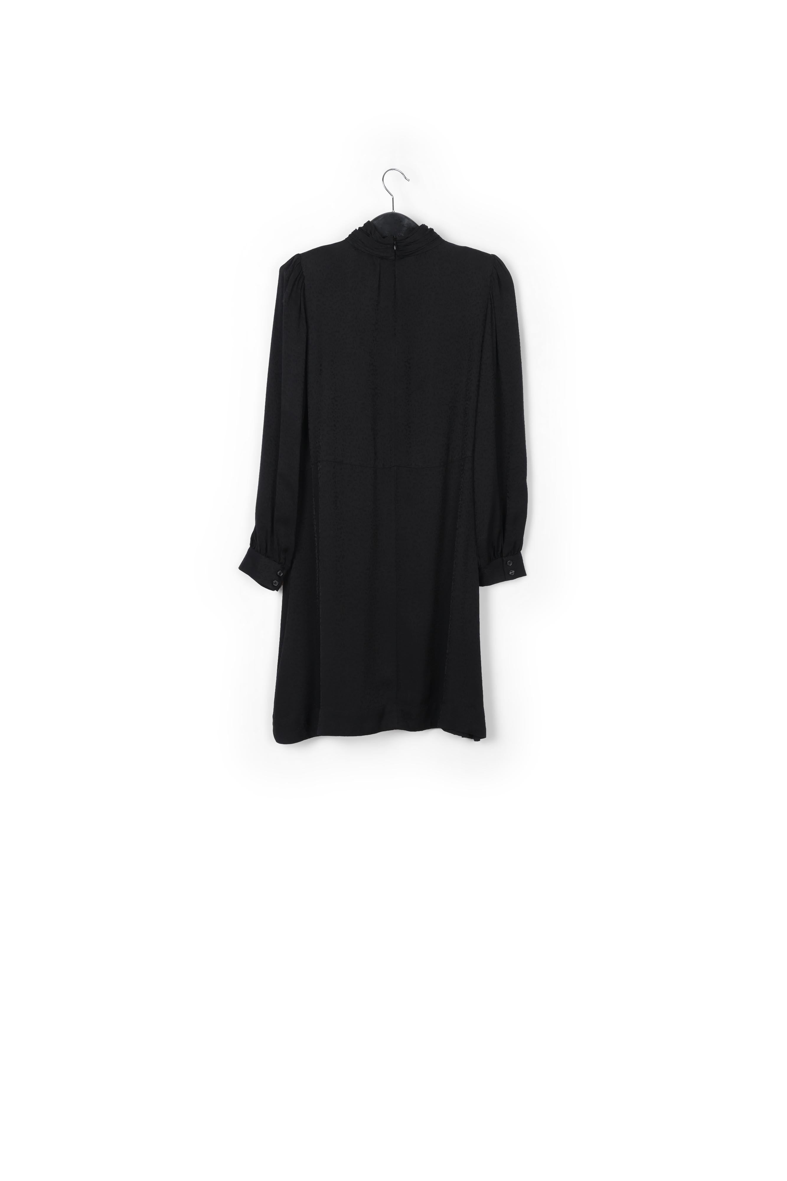 Mini robe à col roulé noire à imprimé panthère RE—SSENTIEL | Essentiel second hand