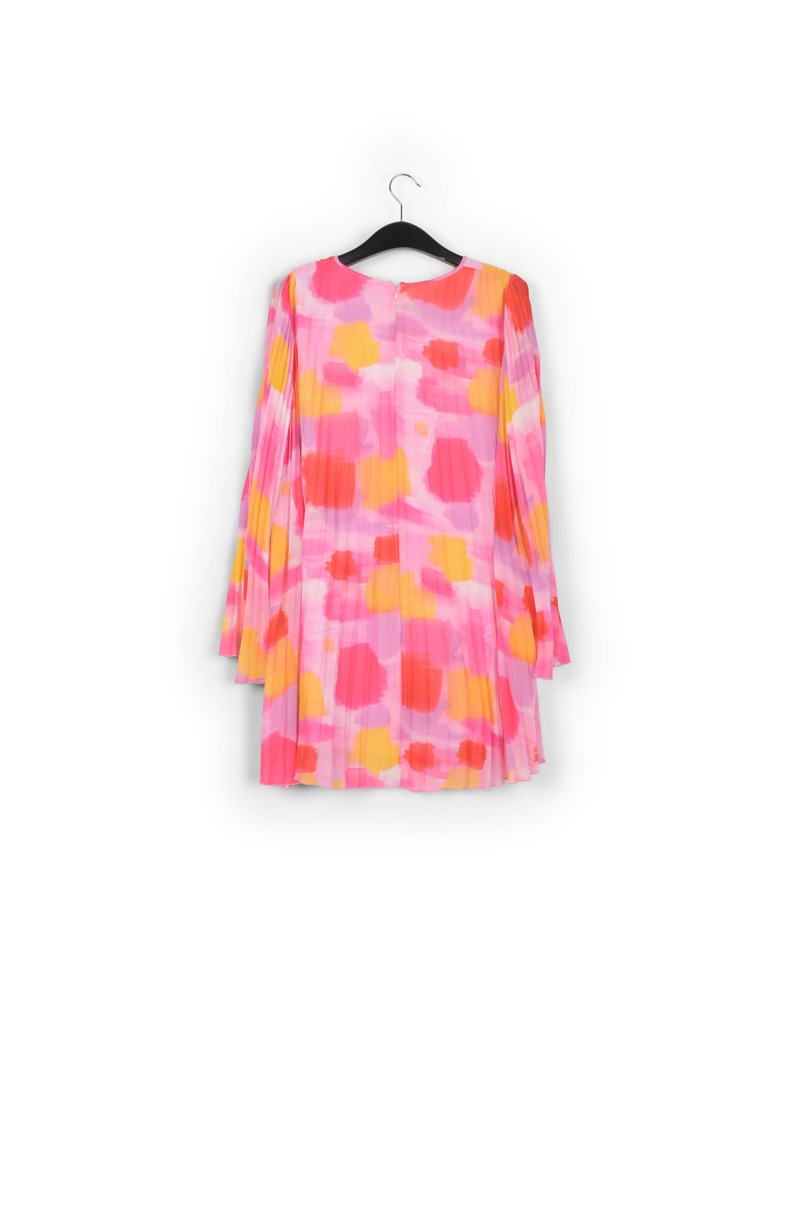 Dark blue printed plissé mini dress RE—SSENTIEL | Essentiel second hand